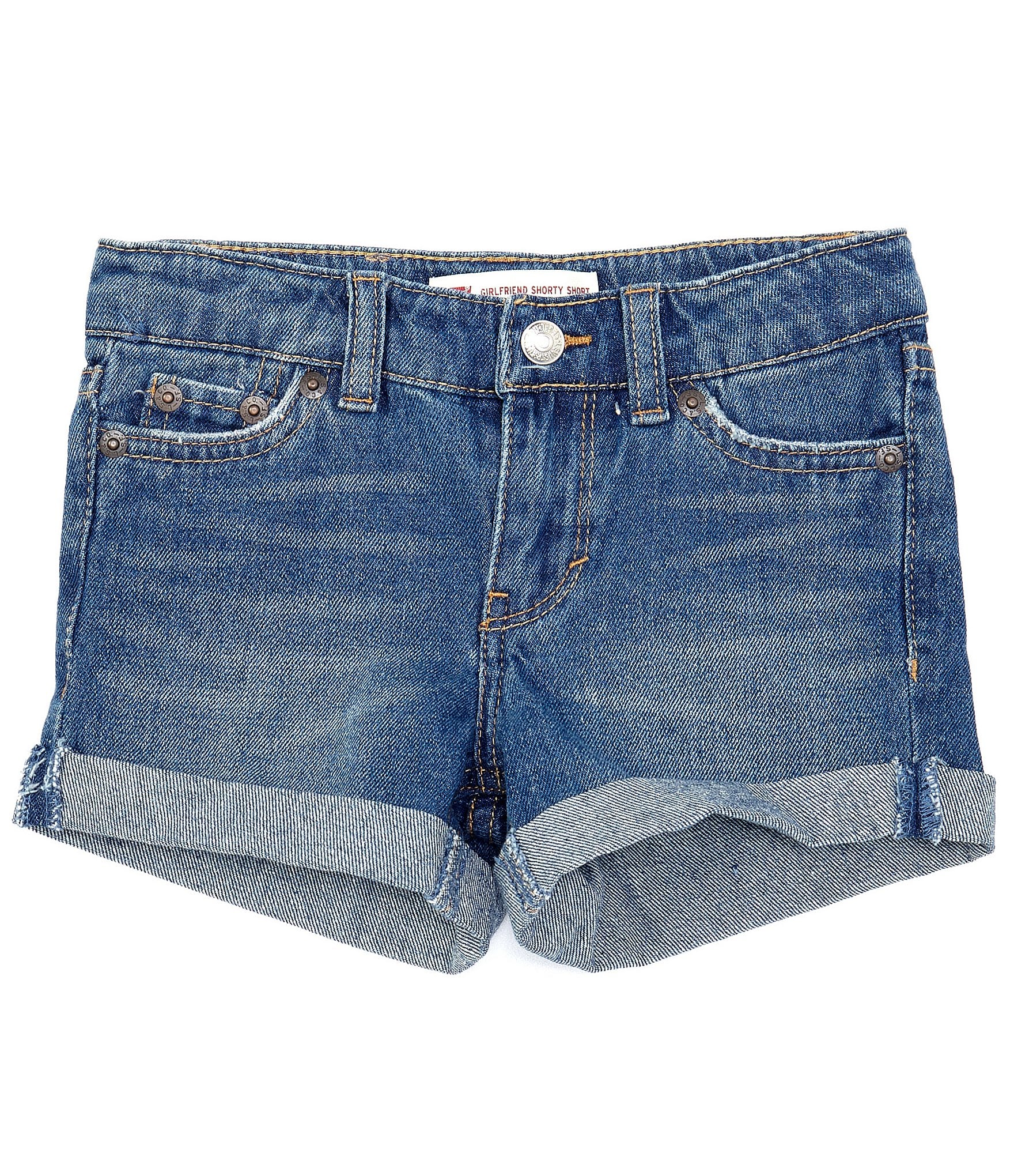 Levi's® Little Girls 2T-6X Girlfriend Shorty Denim Shorts