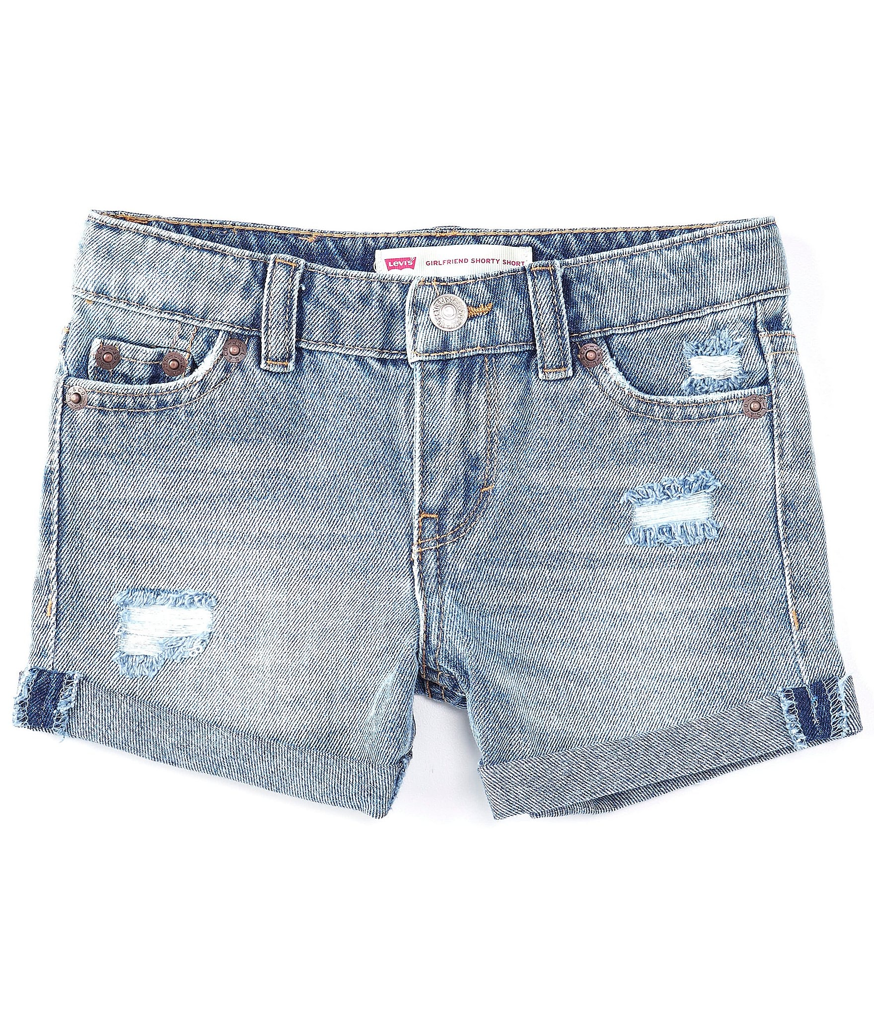 Levi's® Little Girls 2T-6X Girlfriend Shorty Denim Shorts