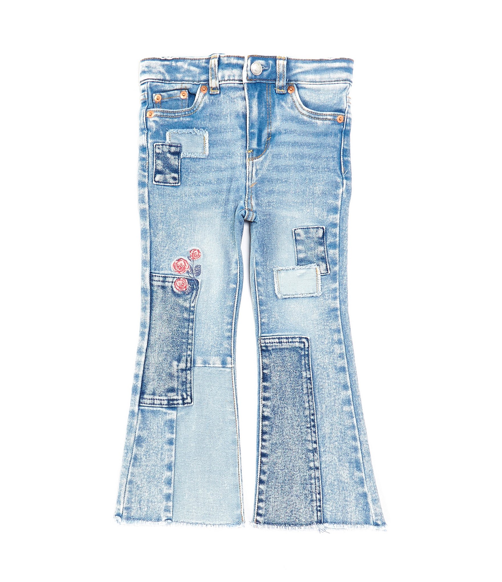 【2025年製 新品】 726 4-6X Girls Little Levi's® Patchwork Jeans Flare-Leg パンツ