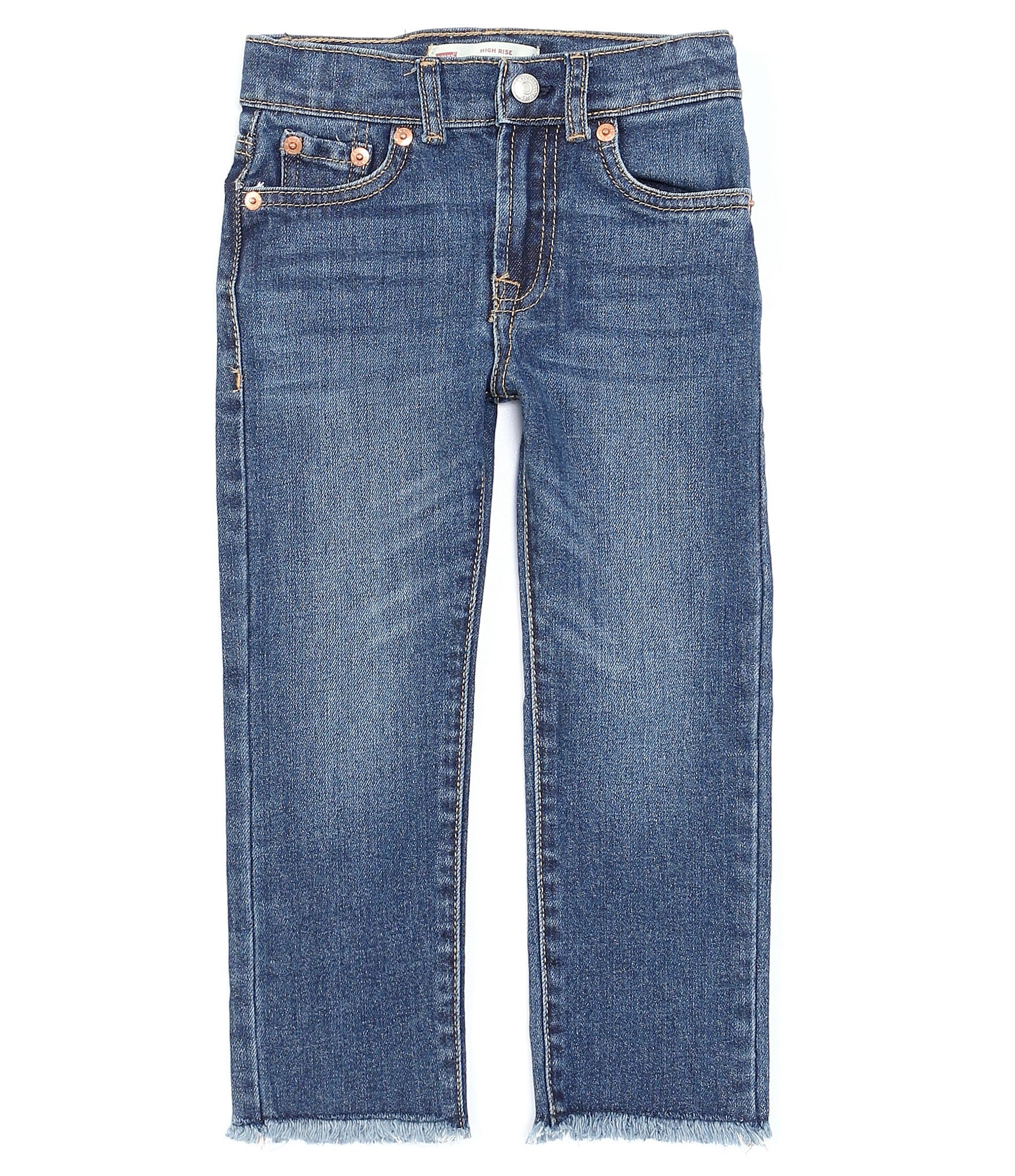 Levi's® Little Girls 4-6X High-Rise Straight-Leg Ankle Jeans