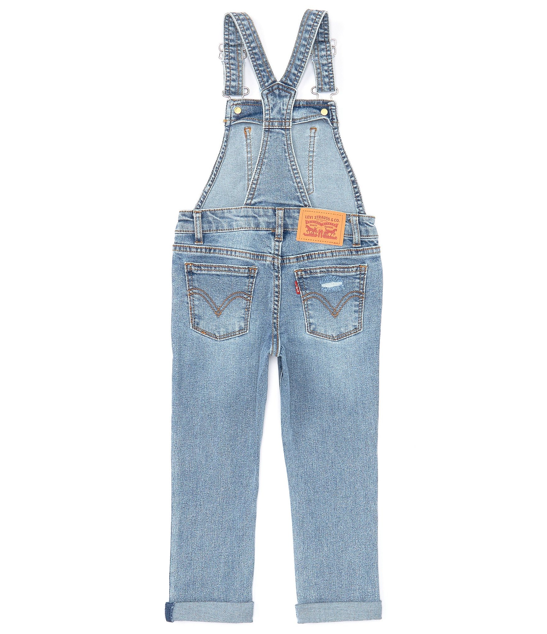 Levi's® Little Girls 4-6X Stretch Denim Overalls