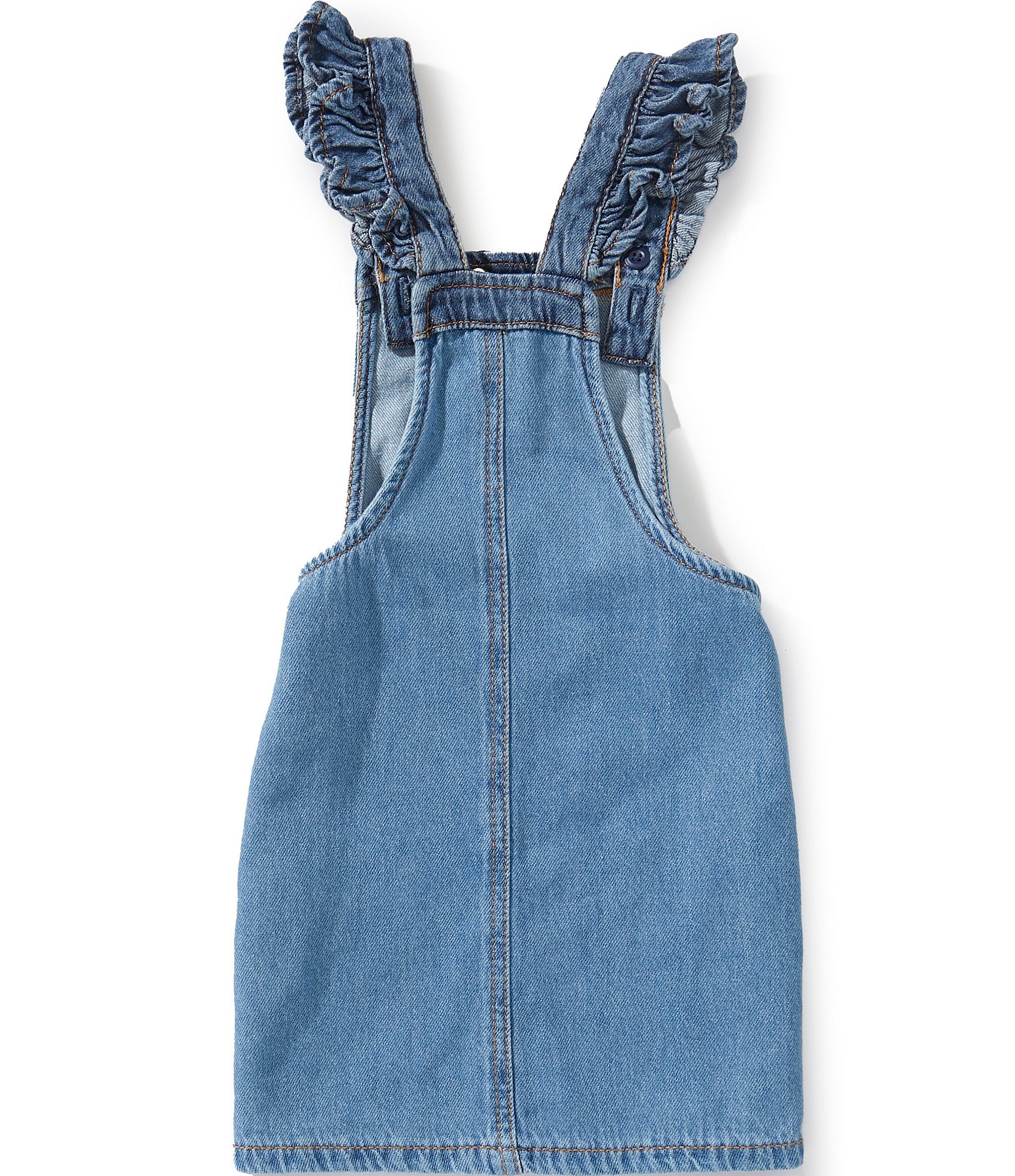 Levi's Little Girls Ruffle Strap Flower Pocket Denim Skirtall
