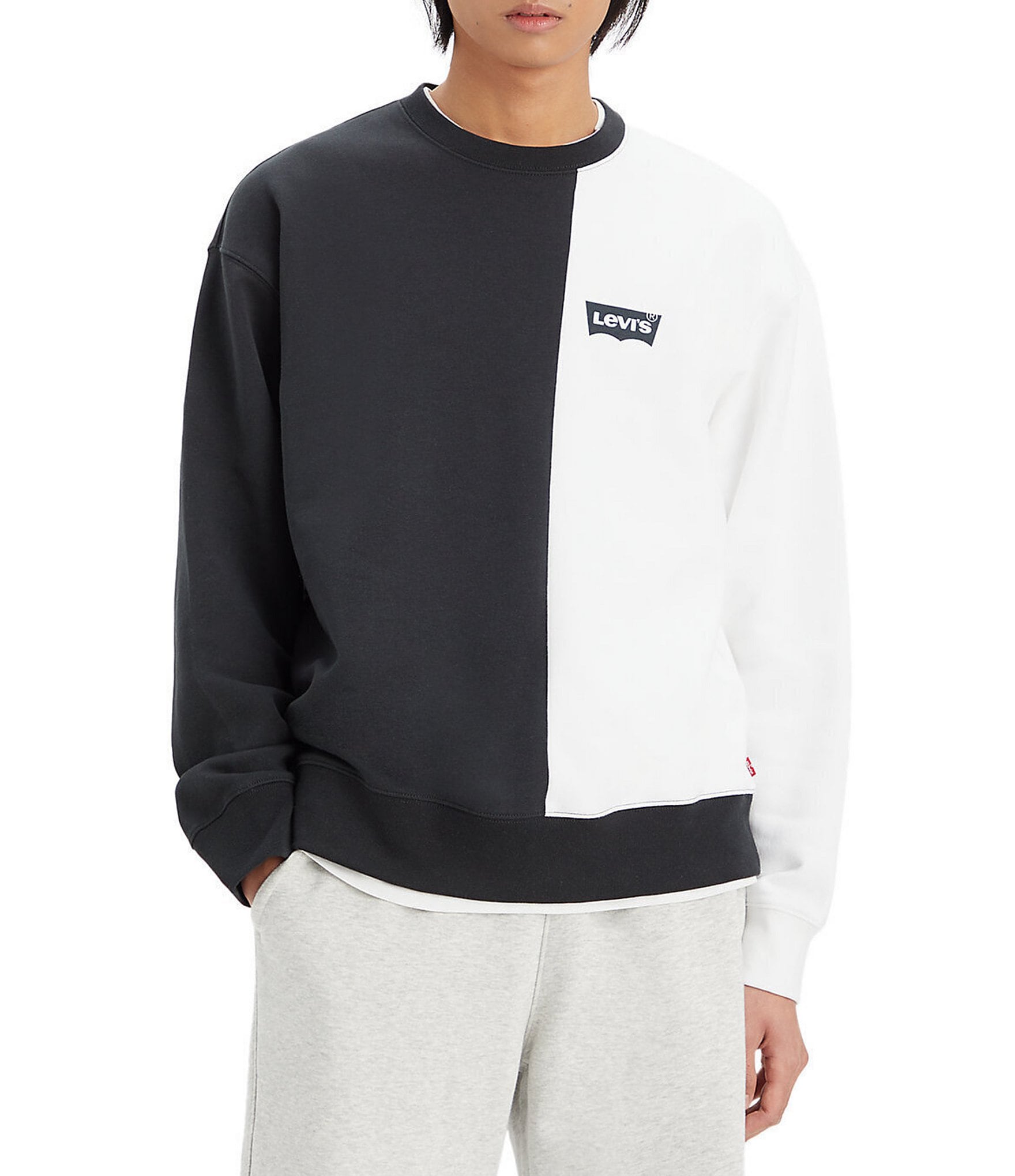 Levi's® Long Sleeve Color Block Fleece Sweatshirt | Dillard's