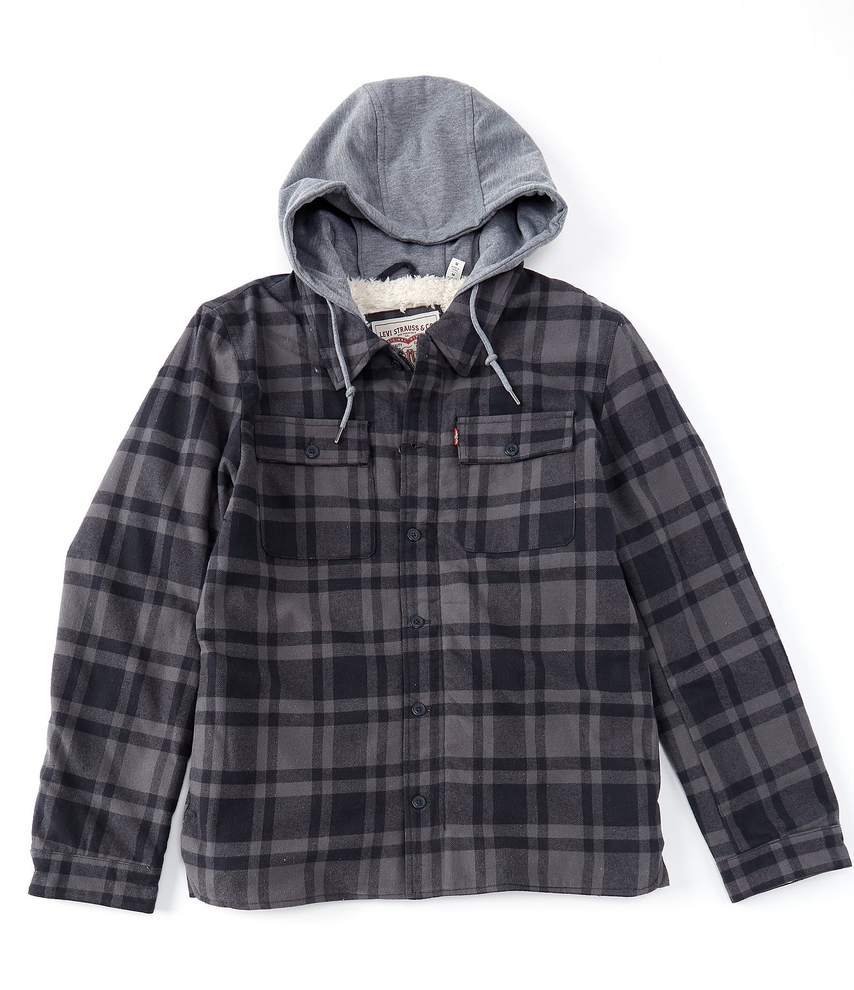 Levi's® Plaid-Faux-Sherpa Lined Shirt Jacket | Dillard's