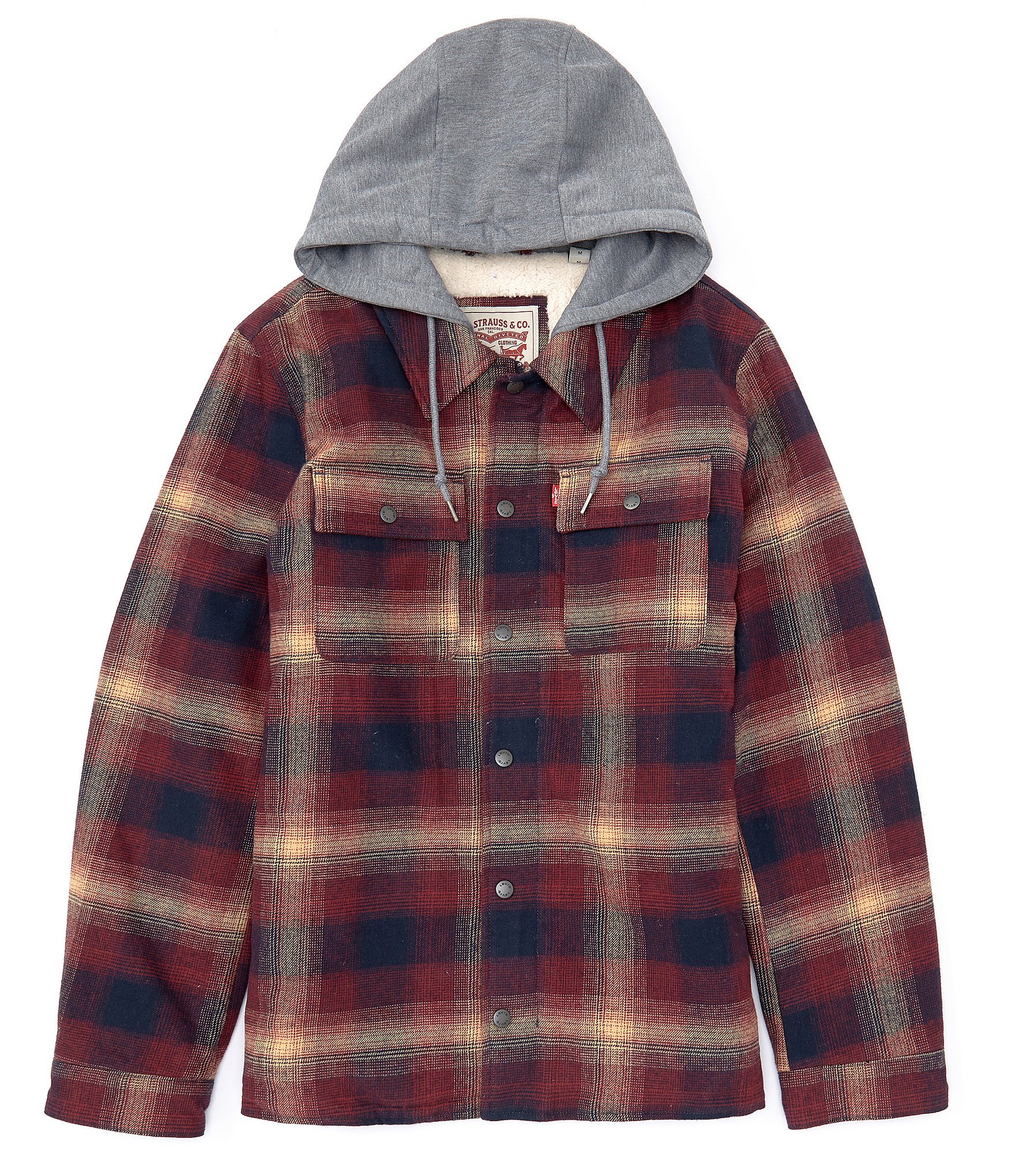 Levi's® Faux Sherpa Lined Plaid Shirt Jacket