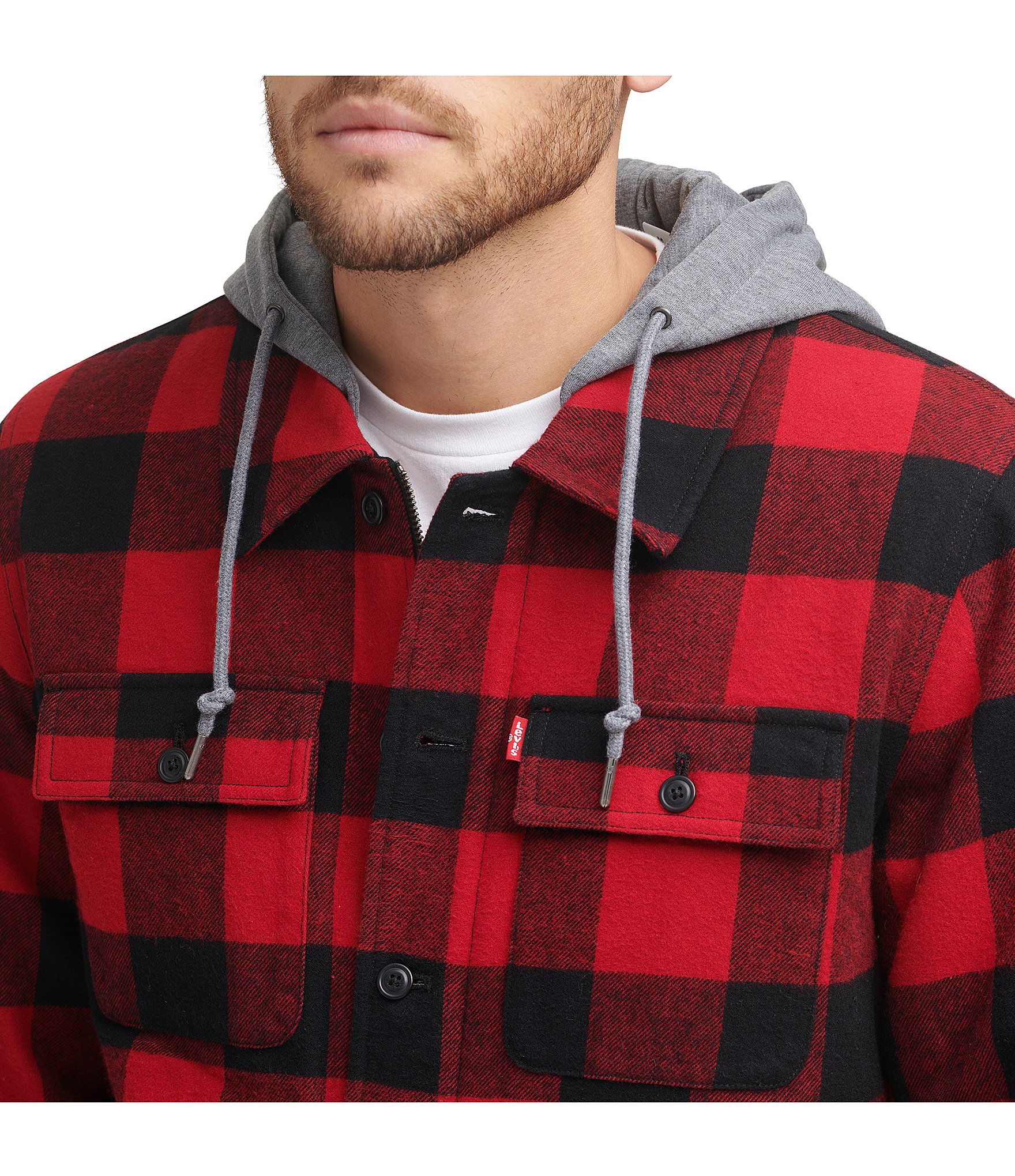 Levi's® Faux Sherpa Lined Plaid Shirt Jacket