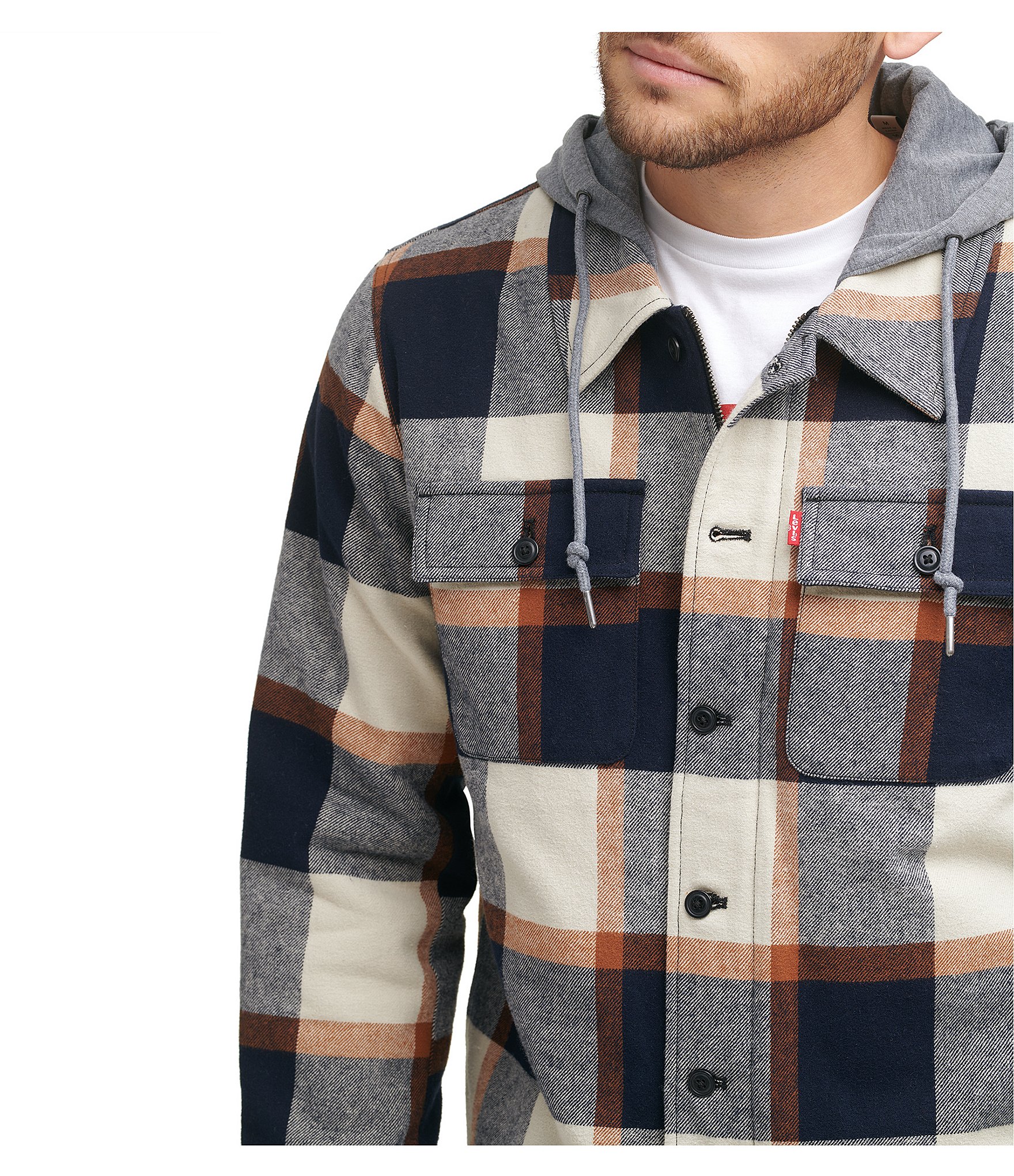 Levi's® Faux Sherpa Lined Plaid Shirt Jacket