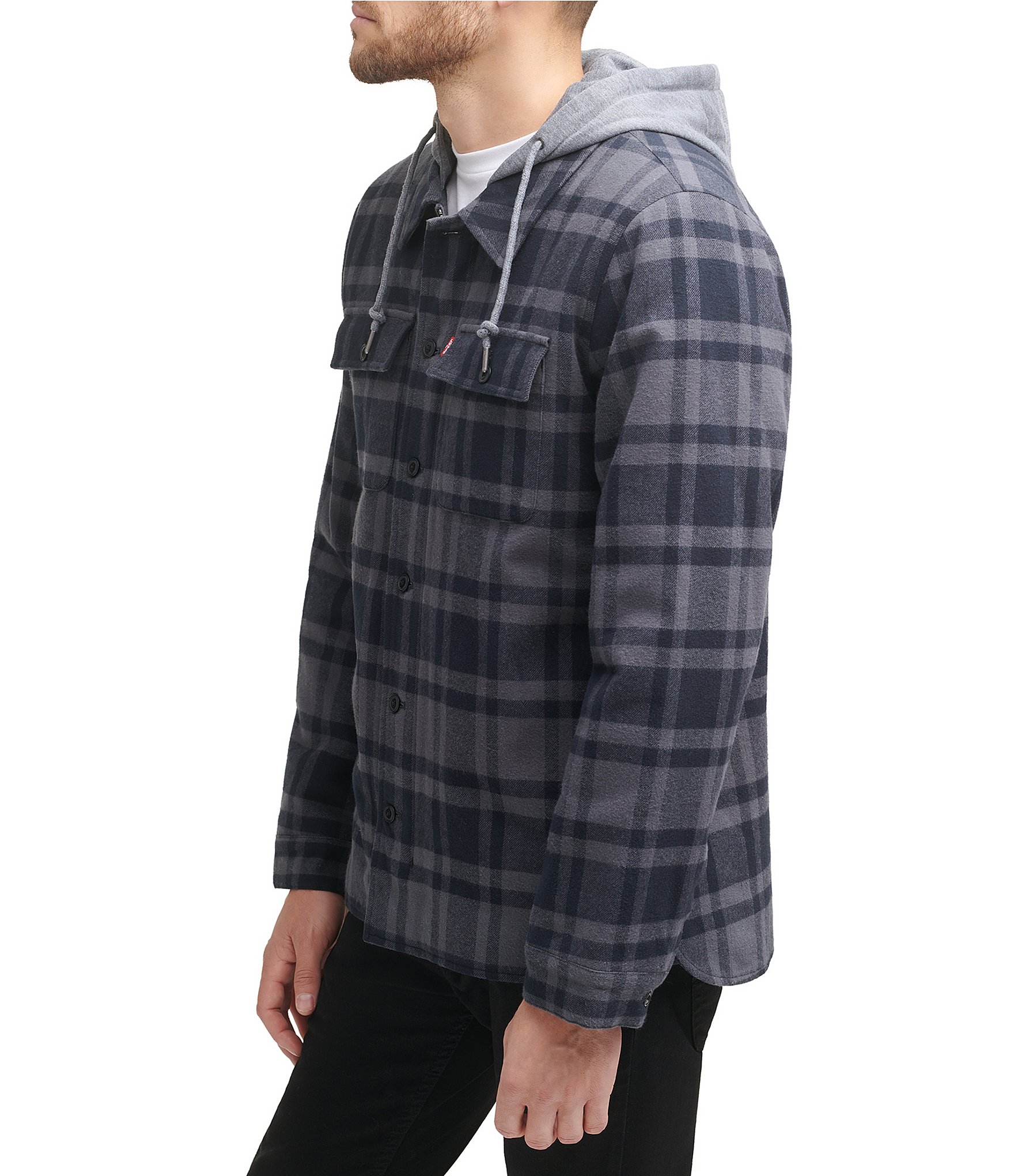 Levi's® Faux Sherpa Lined Plaid Shirt Jacket