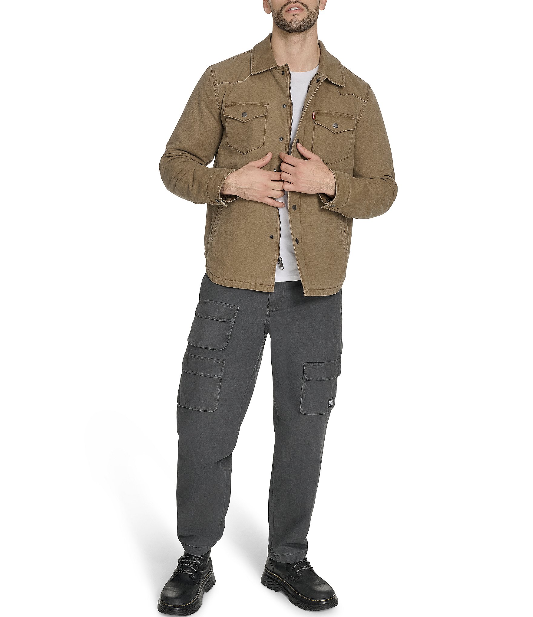 Levi's® Long Sleeve Western Cotton Shirt Jacket