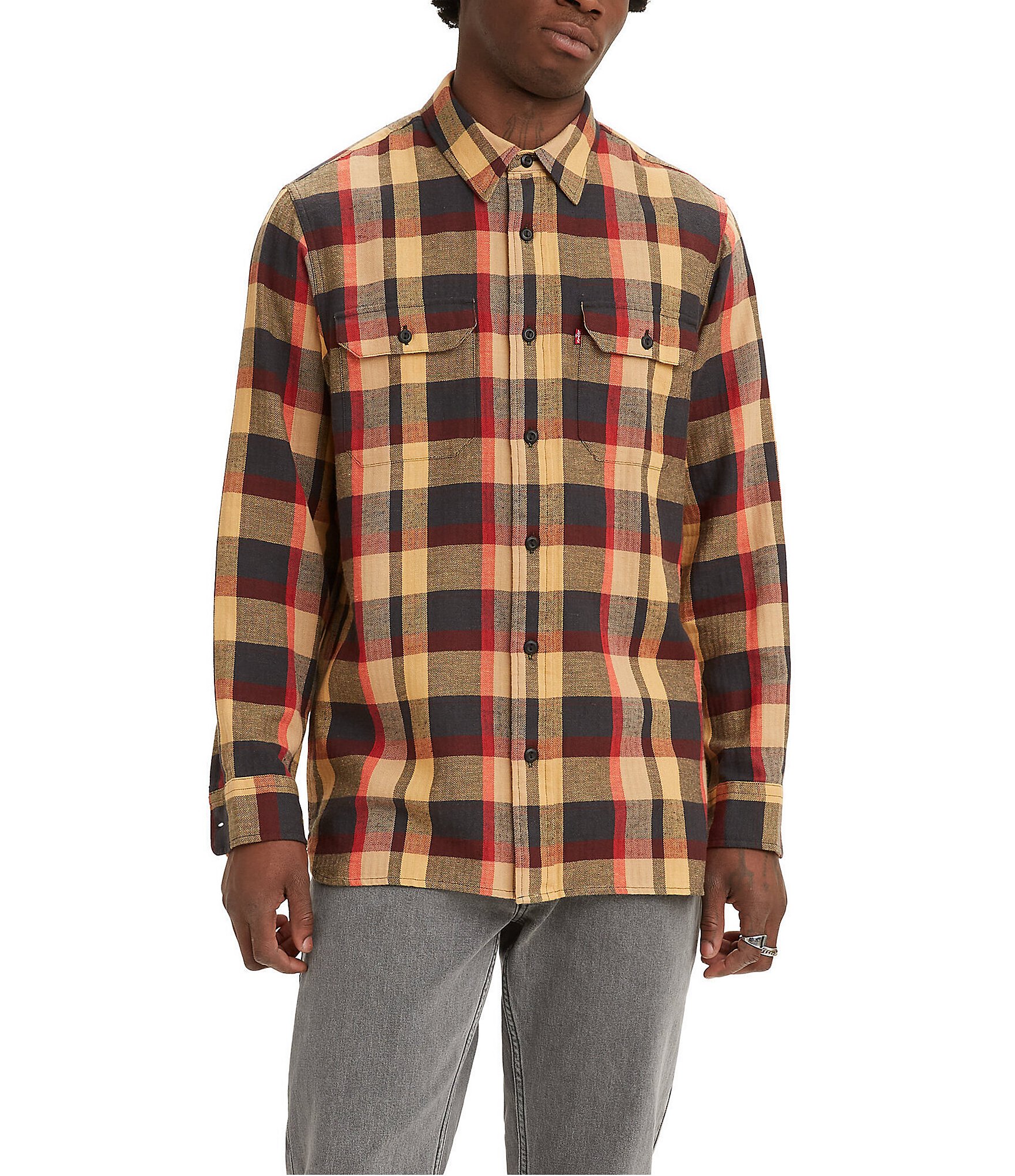 Levi's® Men's Classic Worker Herringbone Woven Overshirt | Dillard's