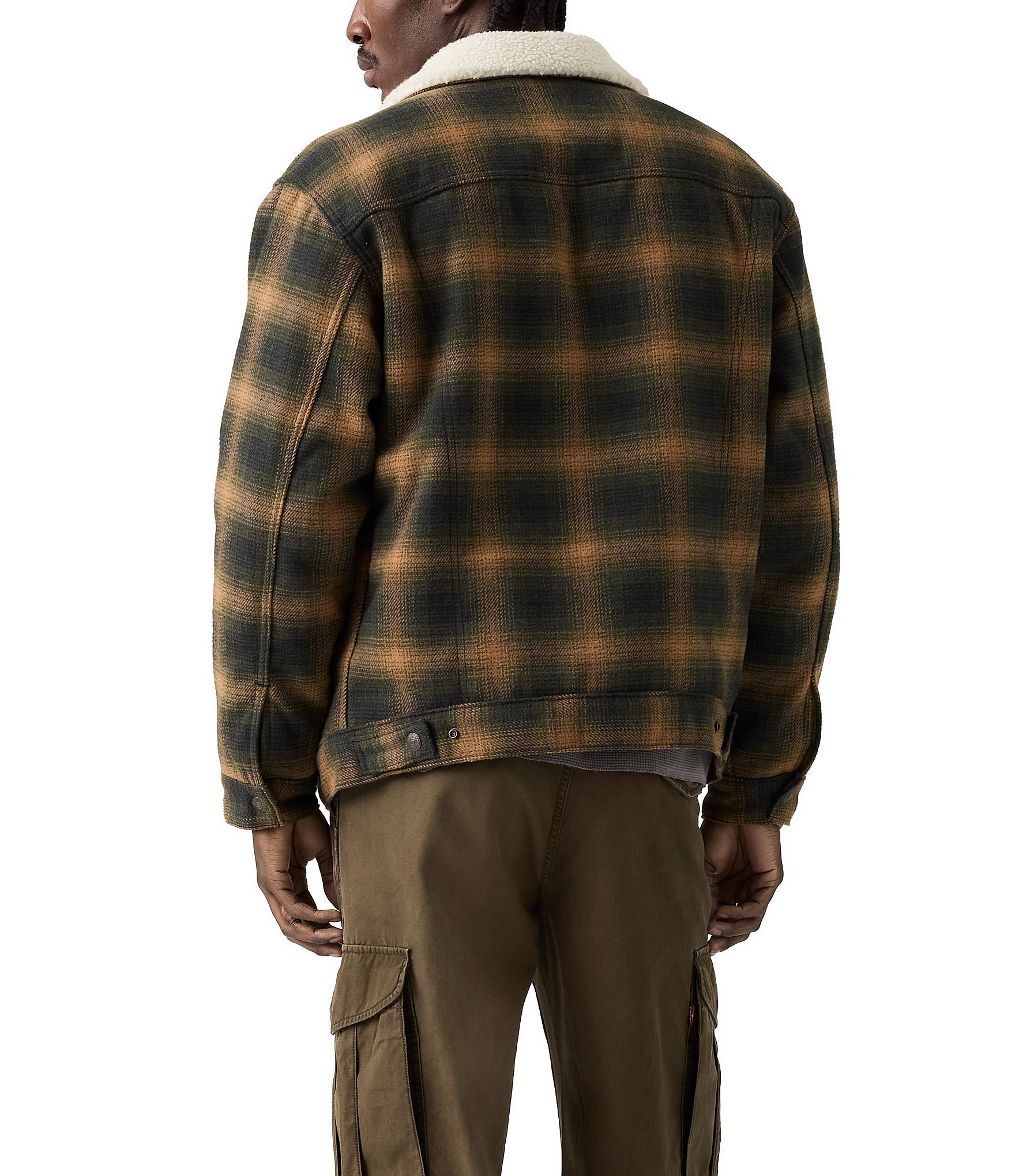 Levi's® Plaid Long Sleeve Trucker Jacket