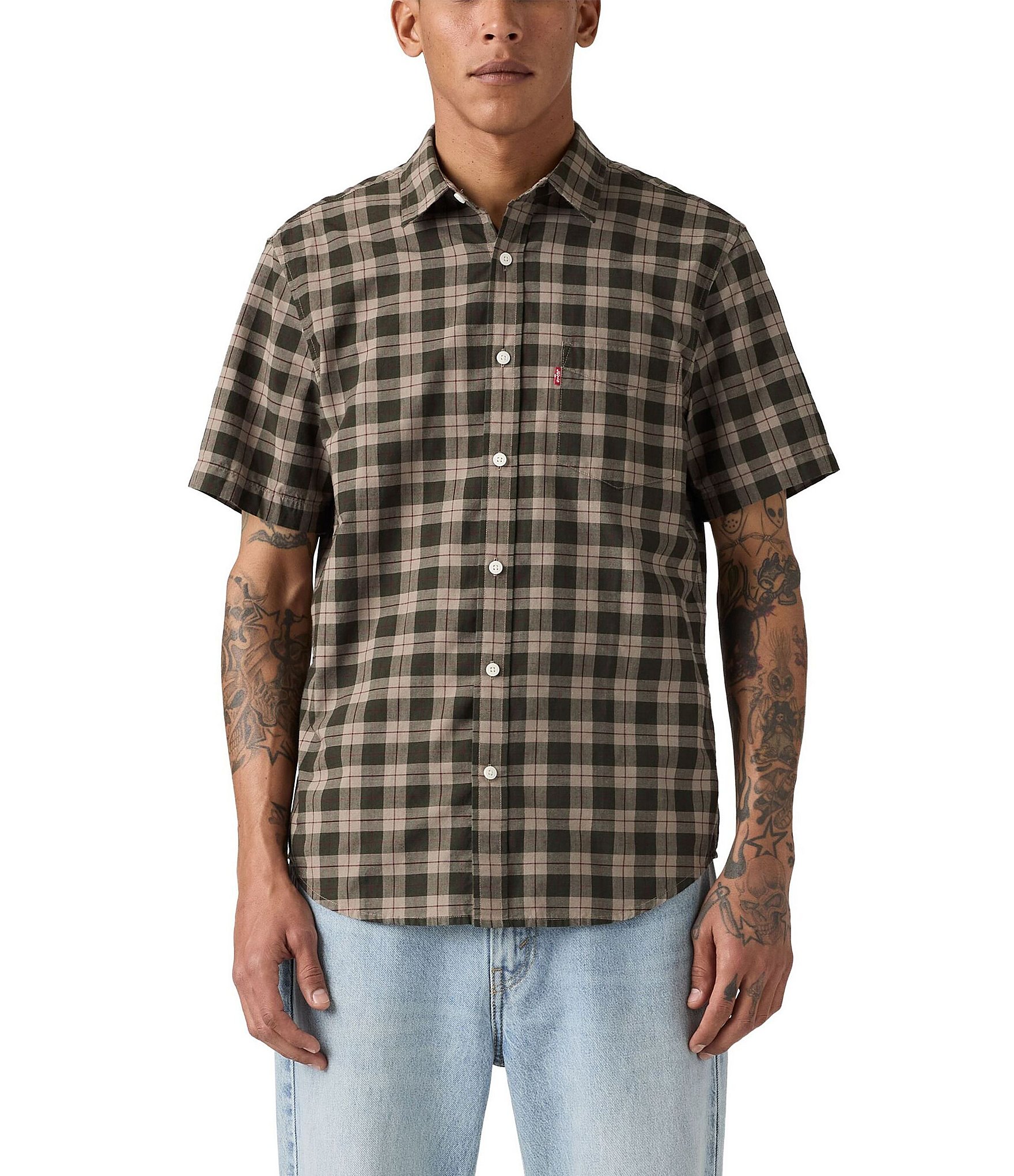Levi's® Plaid Short Sleeve Woven Shirt