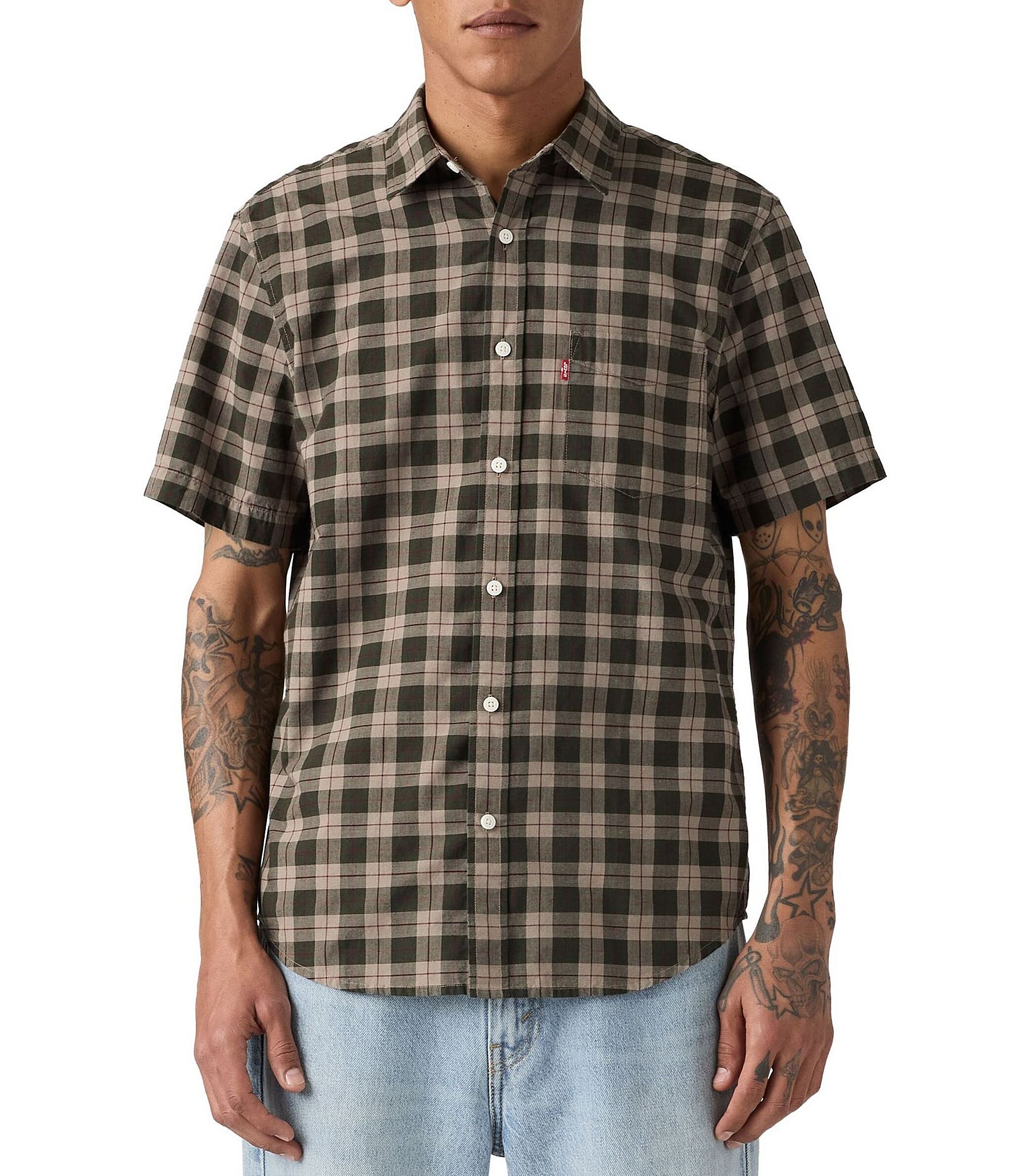 Levi's® Plaid Short Sleeve Woven Shirt
