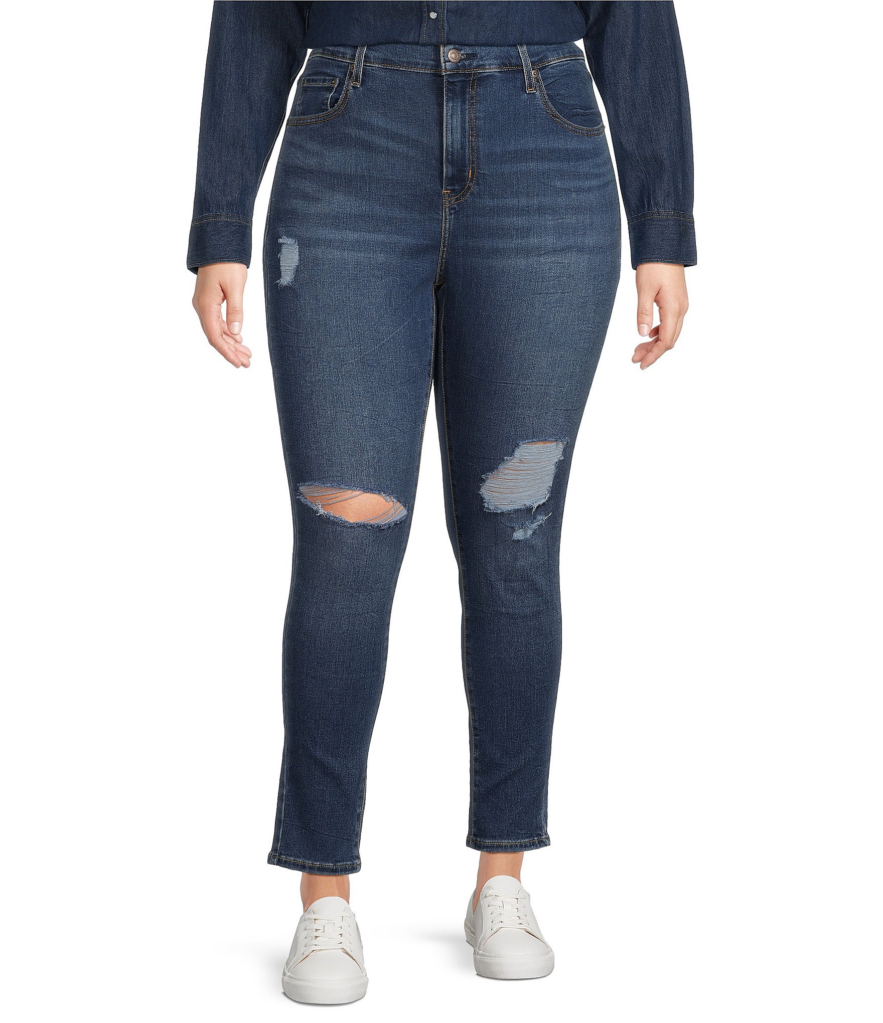721 High Rise Skinny Jeans (plus Size) - Blue