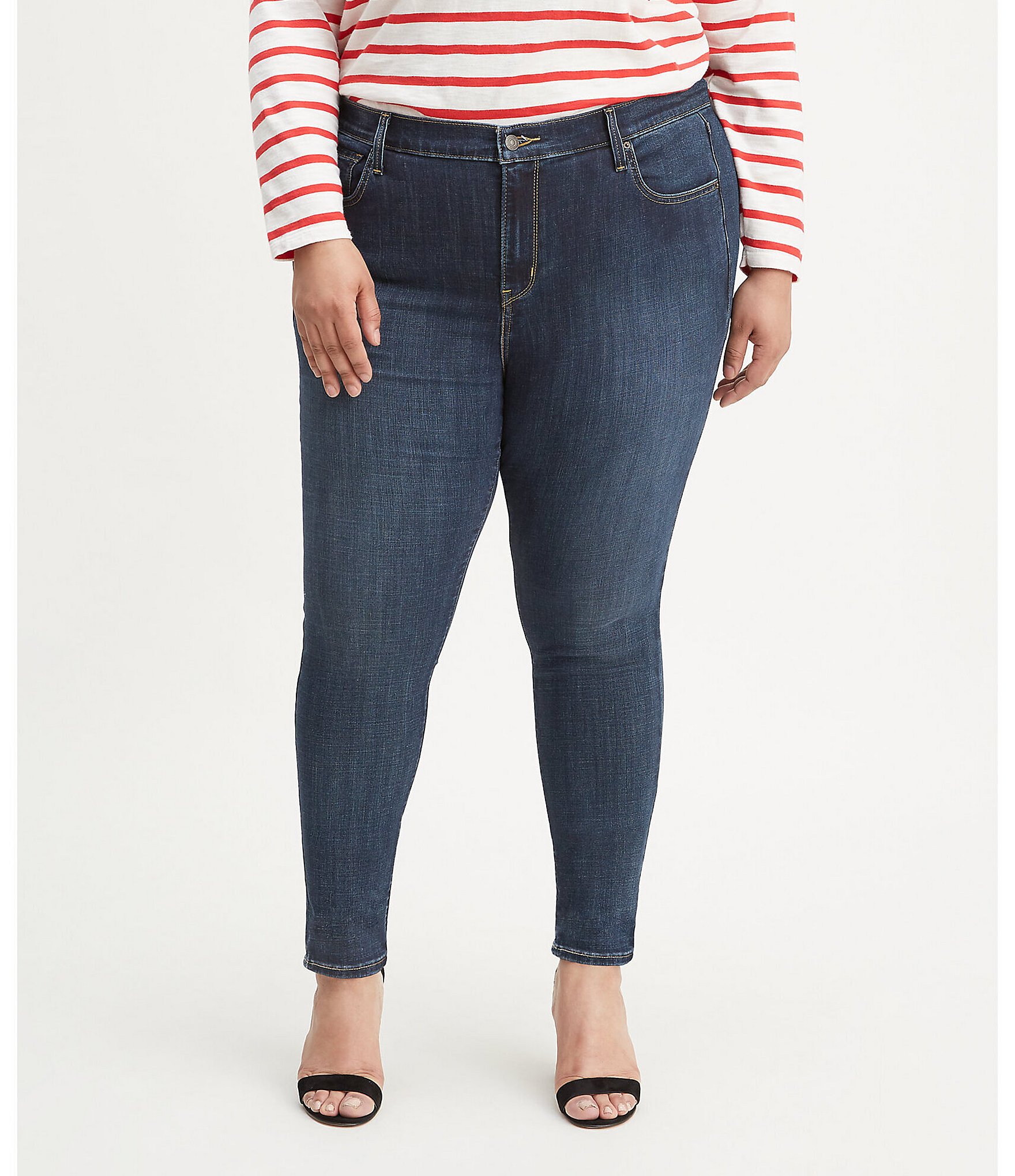 Levi's® Plus Size 721 High Rise Skinny Jeans | Dillard's