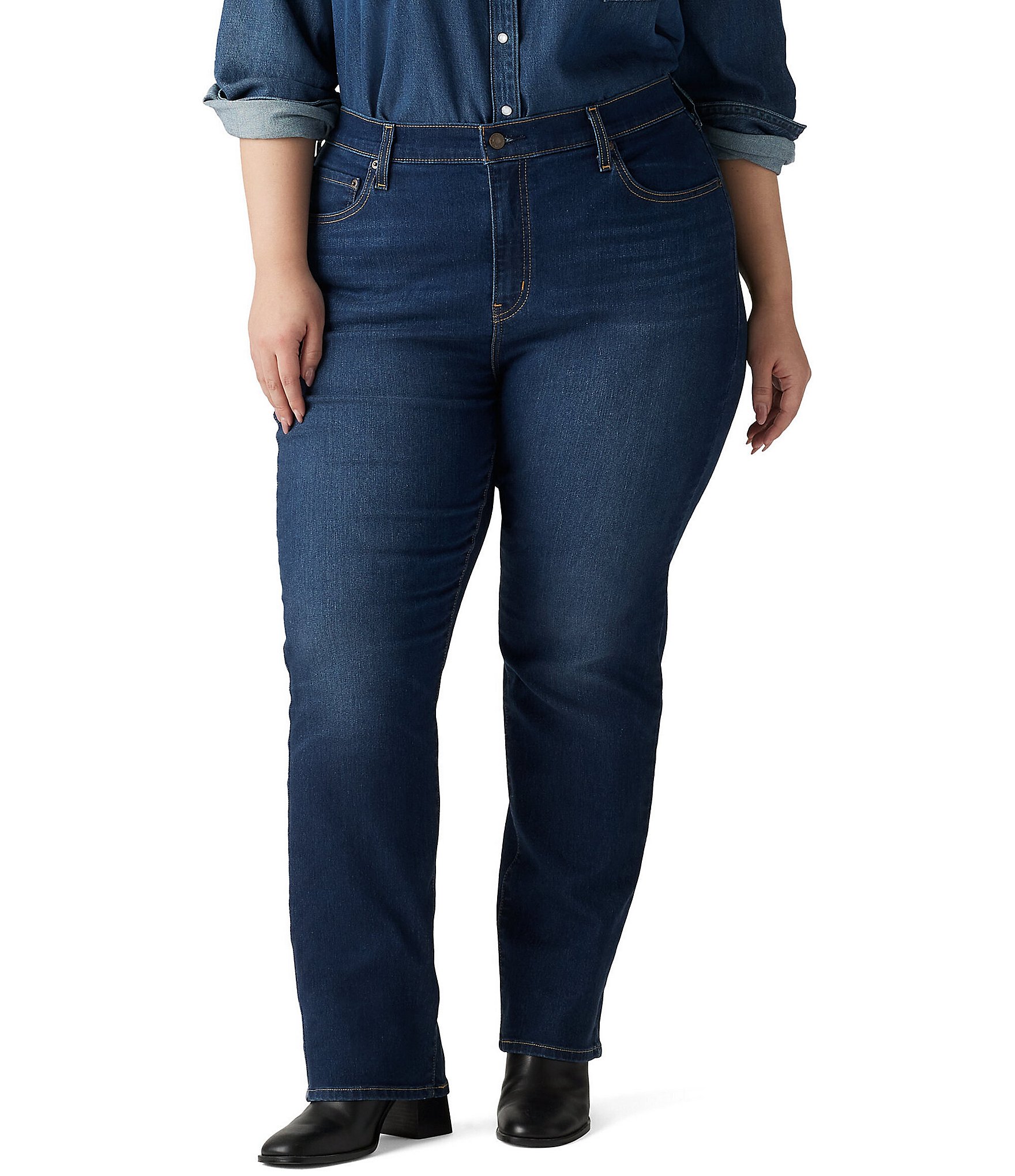Levi's® Plus Size 724 HighRise Slim Straight Leg Jeans Dillard's