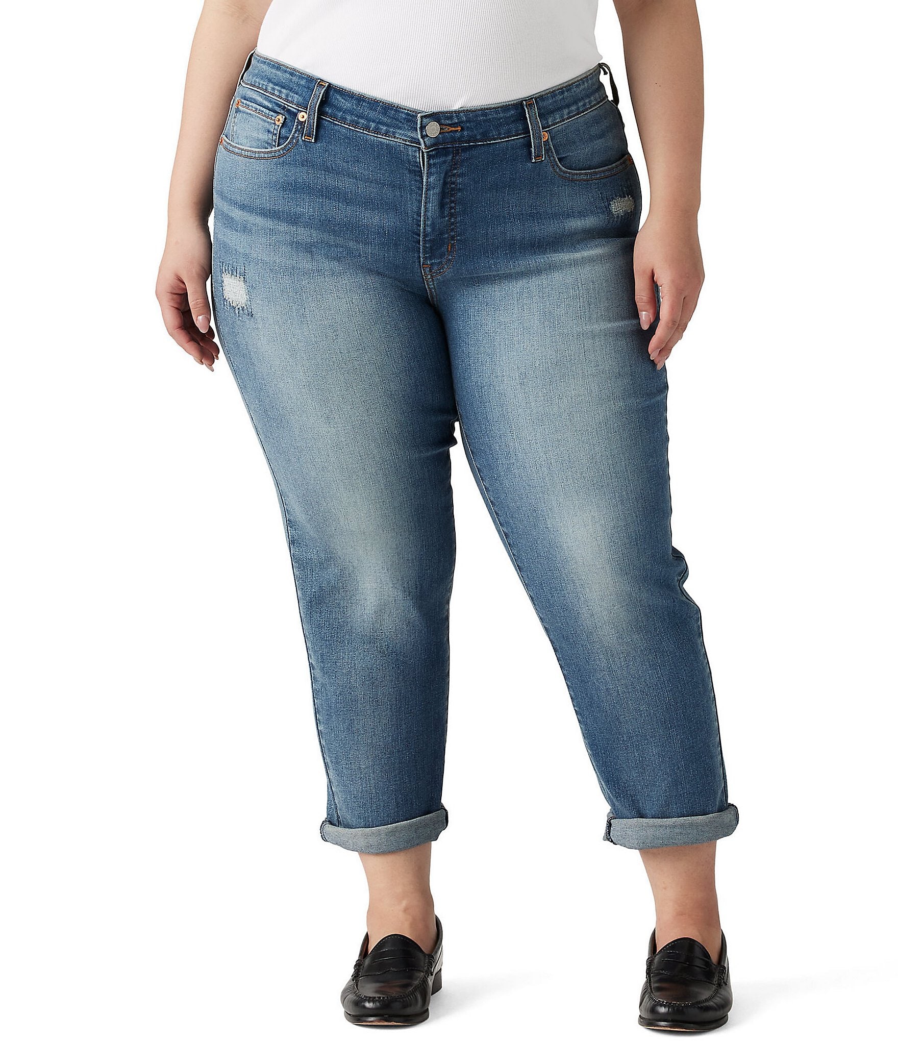 Levi s Plus Size Mid Rise Boyfriend Jeans Dillard s