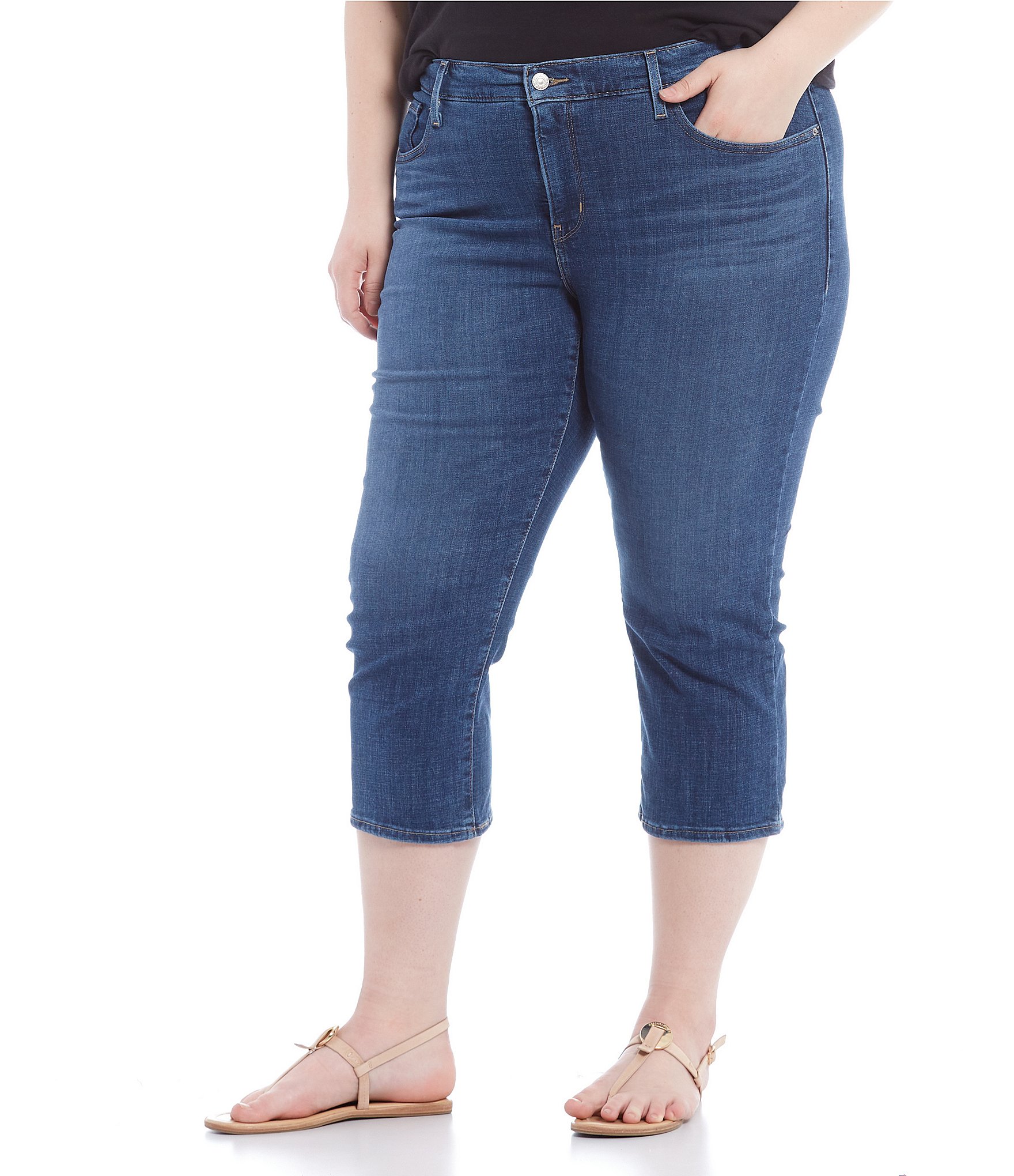 Levi's® Plus Size Shaping Capri Jeans | Dillard's