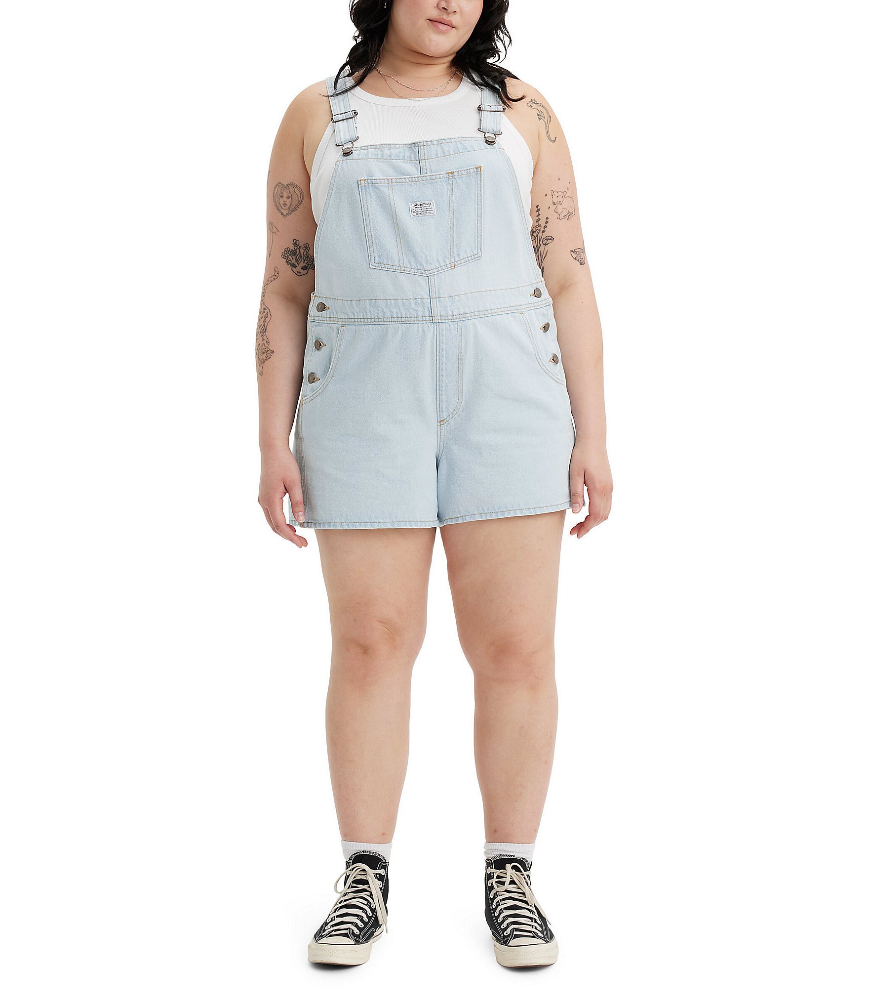 Levi s Plus Size Vintage Denim Shortalls Dillard s