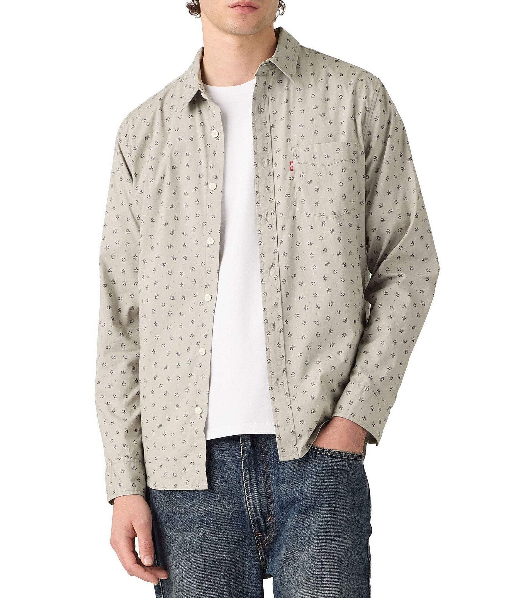 Levi's® Printed Long Sleeve Woven Shirt