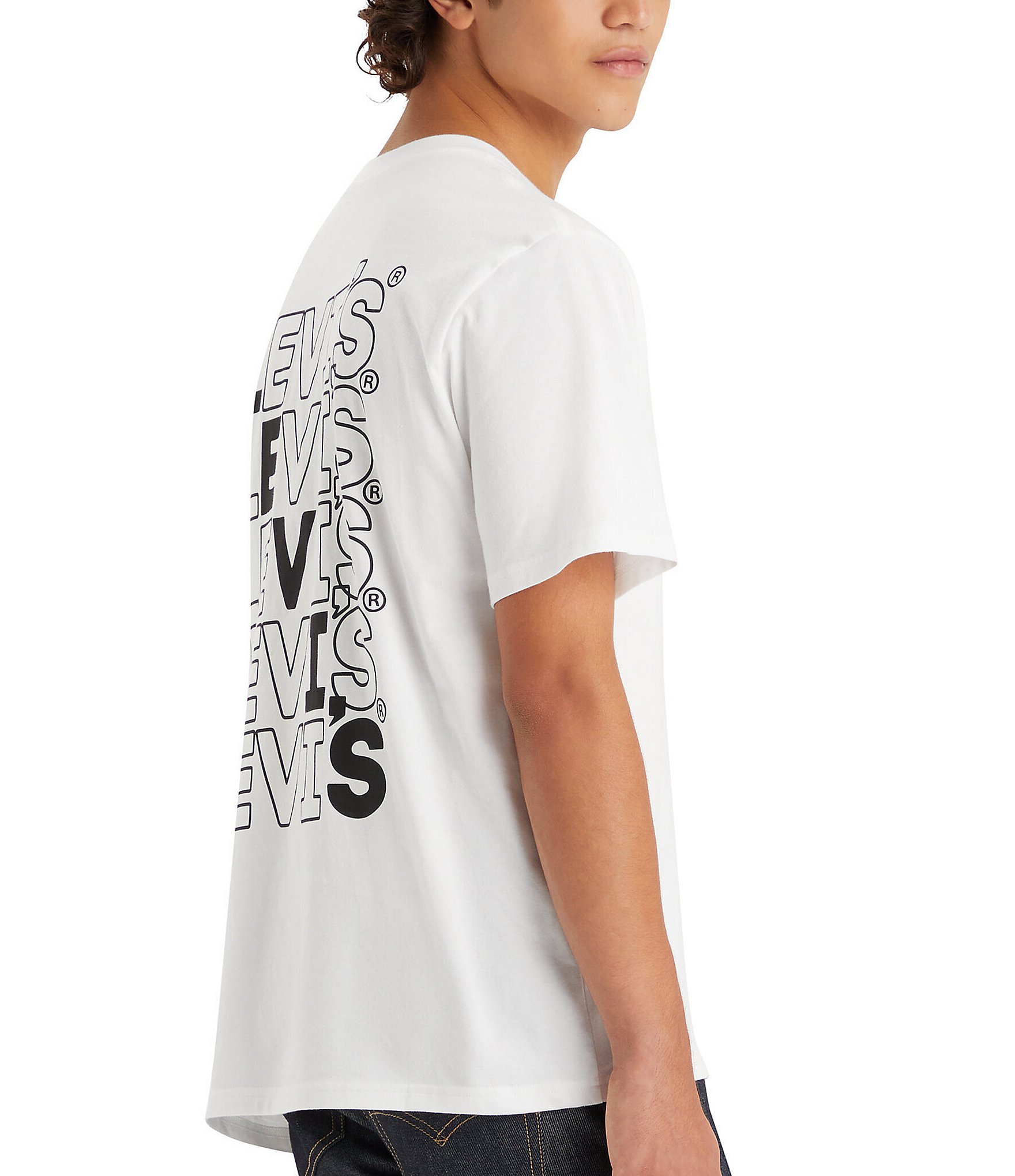 Levi's® Relaxed Fit Short Sleeve Stairstep Logo Graphic T-Shirt