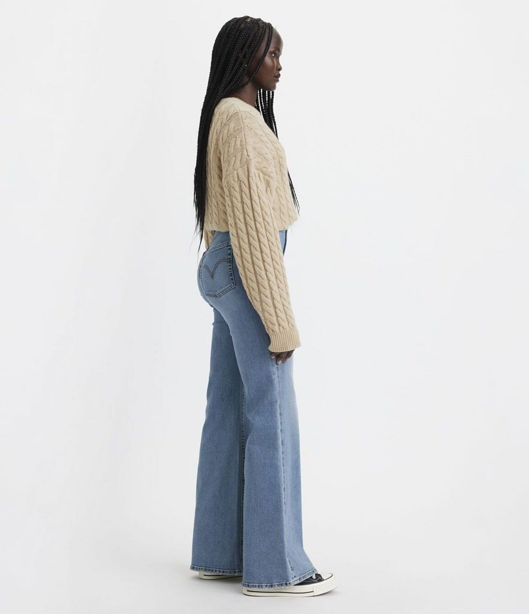 Levi's® Ribcage High Rise Distressed Flare Jeans