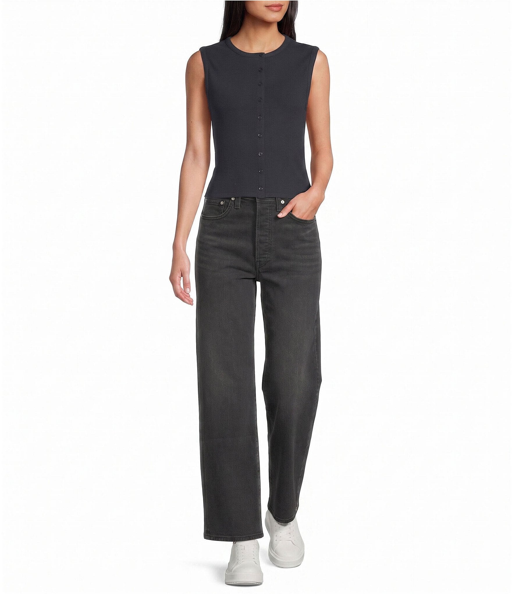 Levi's® Ribcage Straight Leg Ankle Jeans