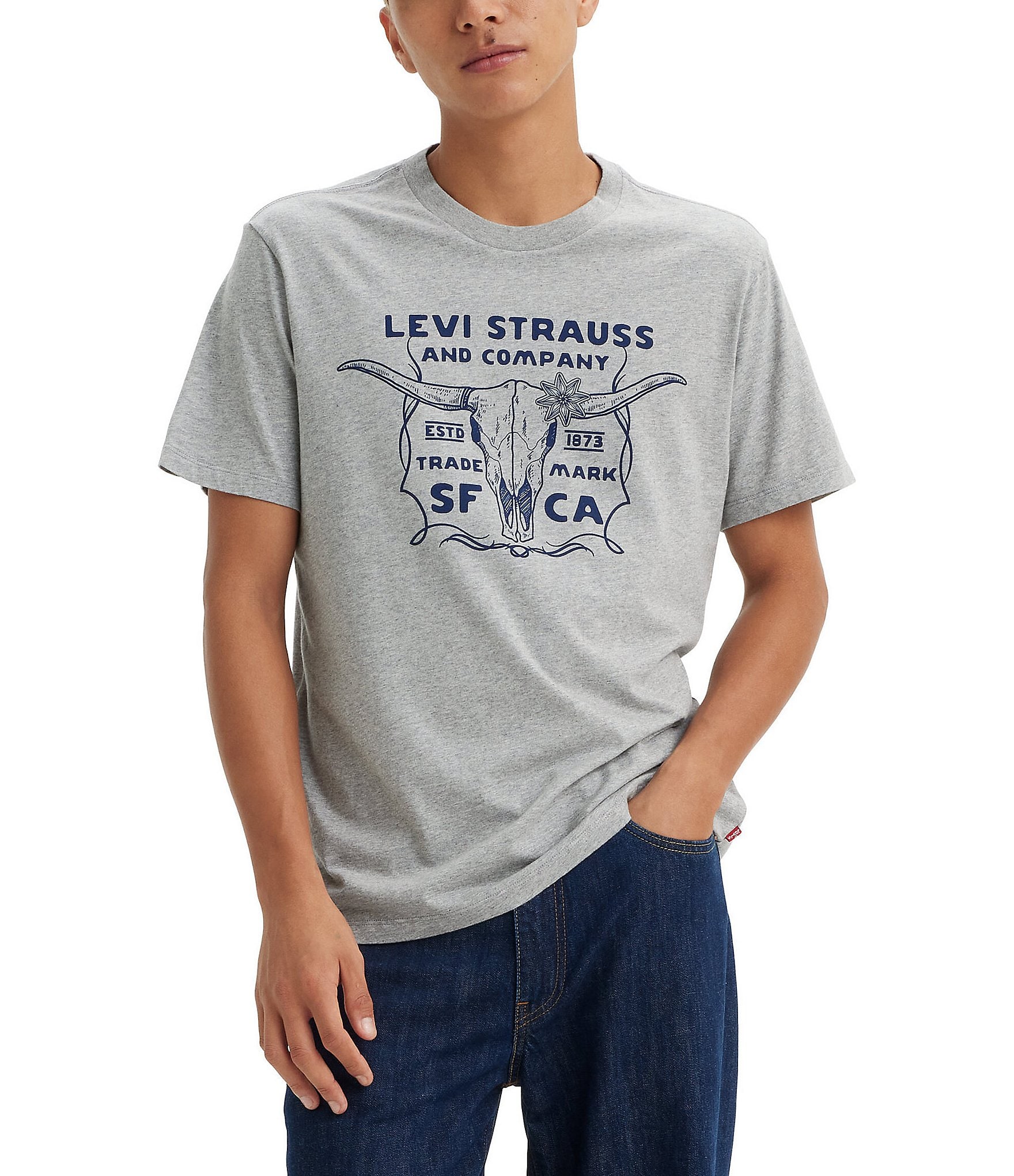 Blue levi t shirt deals