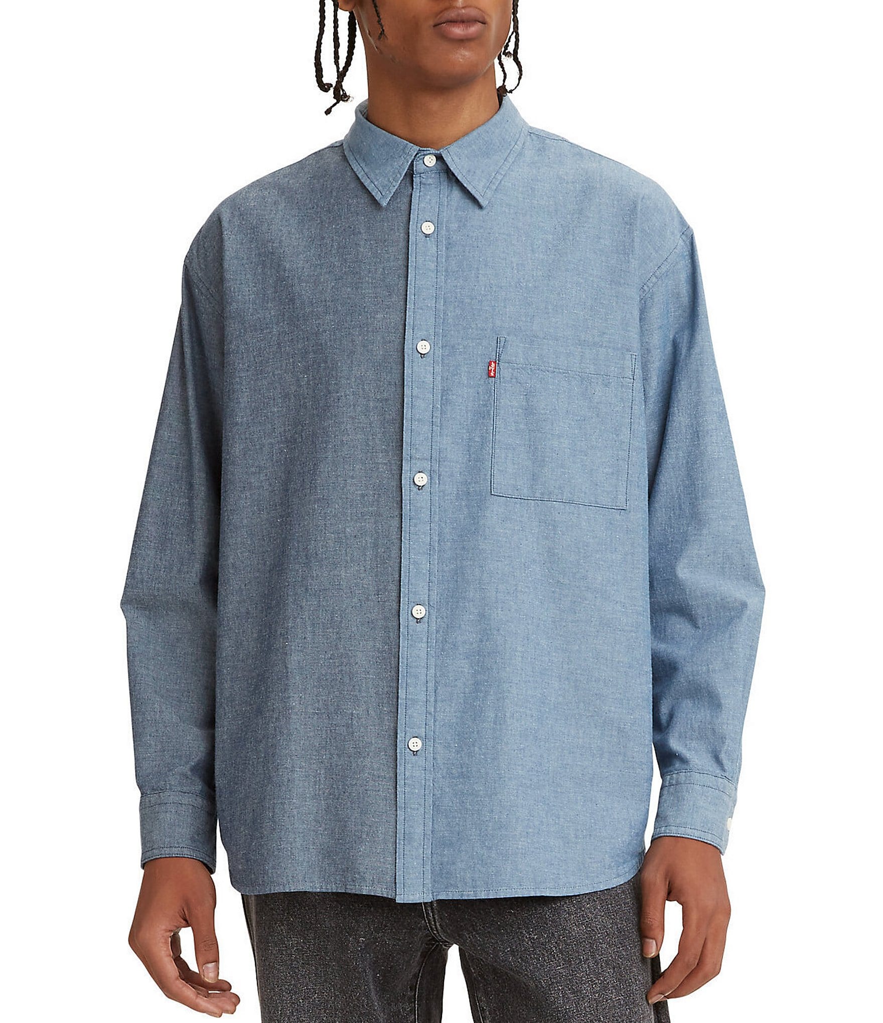 Levi's® Slouchy Pieced Chambray Button Down Shirt | Dillard's
