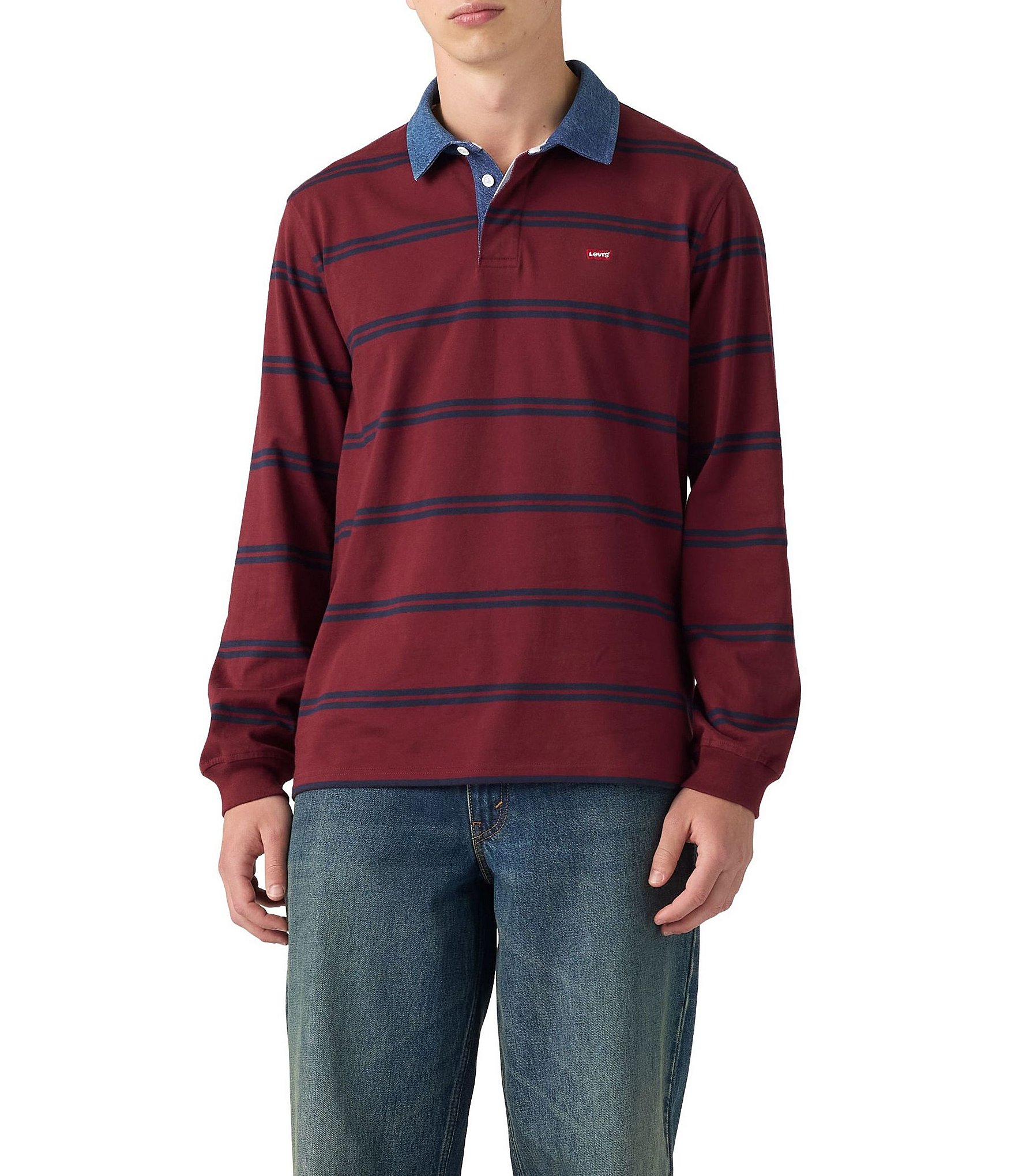 Levi's® Striped Long Sleeve Rugby Shirt
