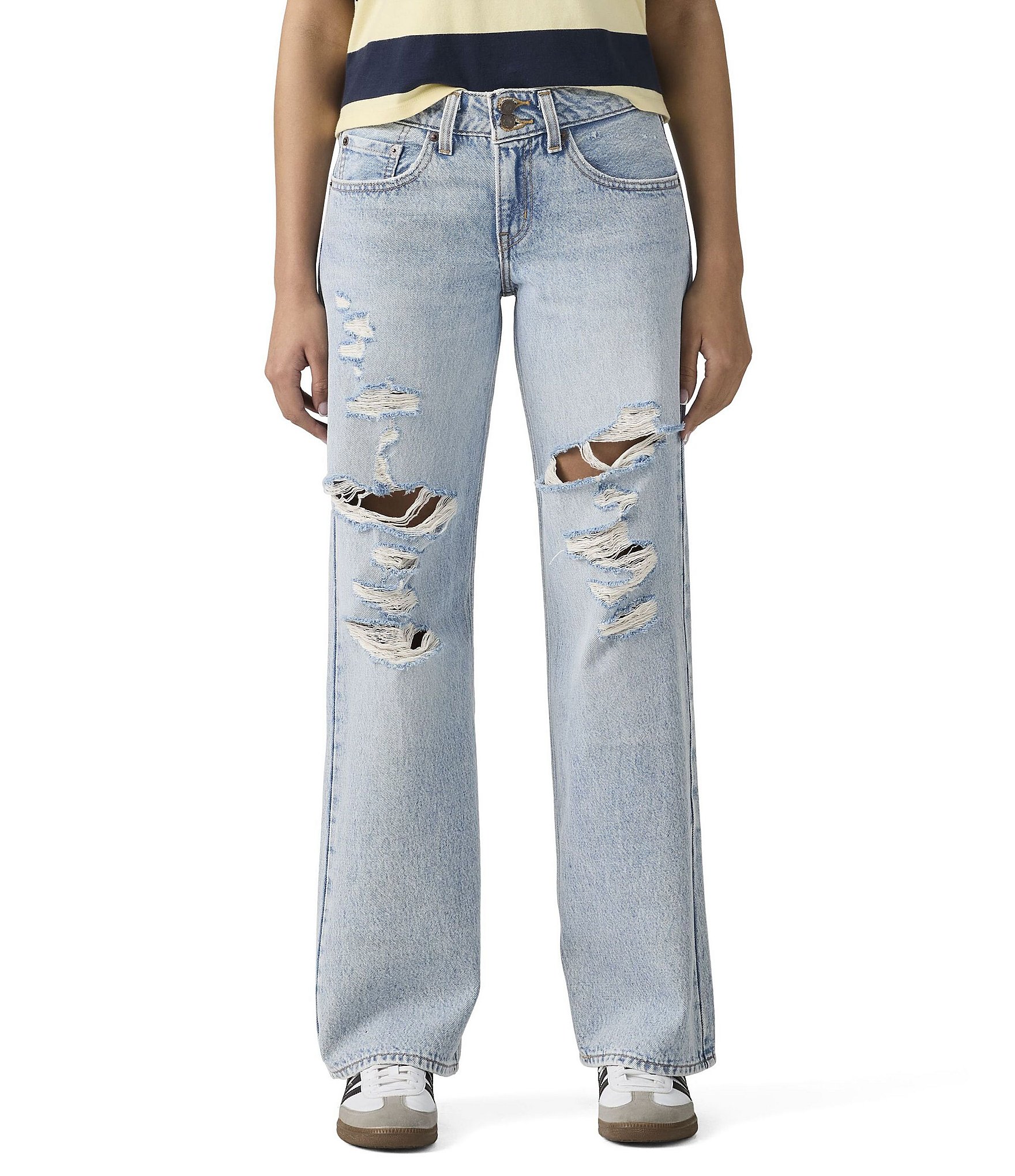 Levi's® Super Low Rise Loose Fit Distressed Jeans