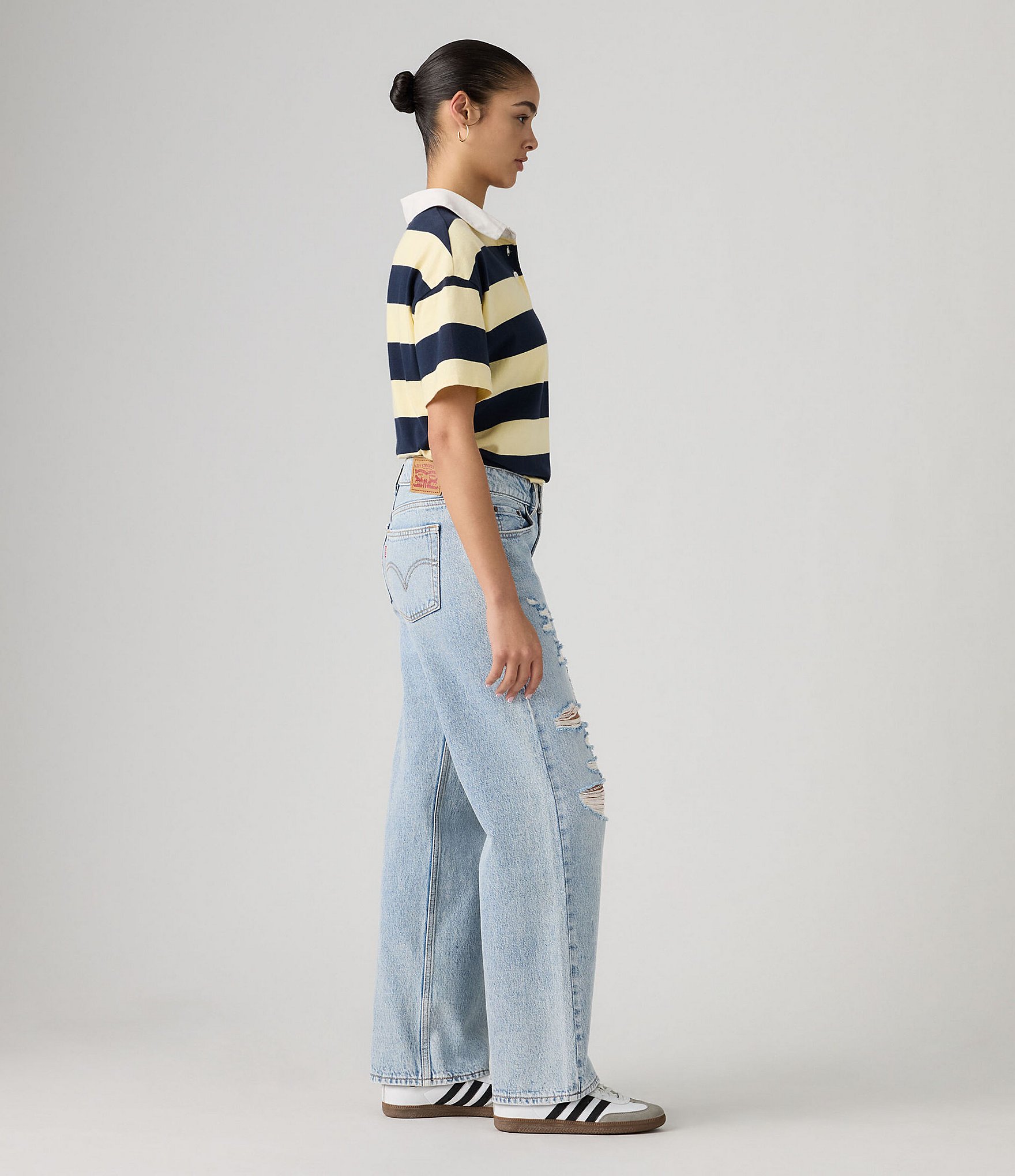 Levi's® Super Low Rise Loose Fit Distressed Jeans