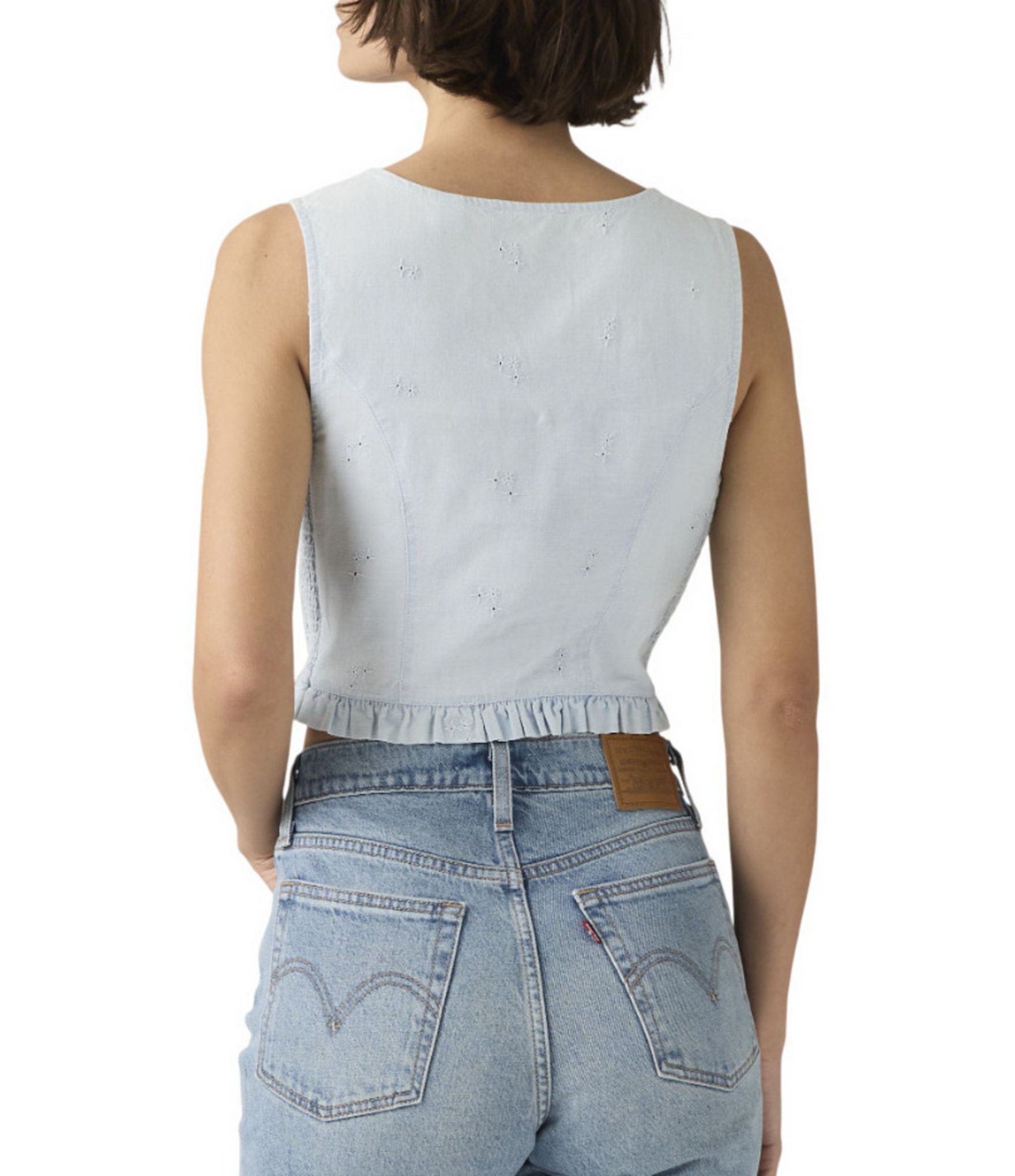 Levi's® Teagan Eyelet Embroidered Sleeveless Blouse