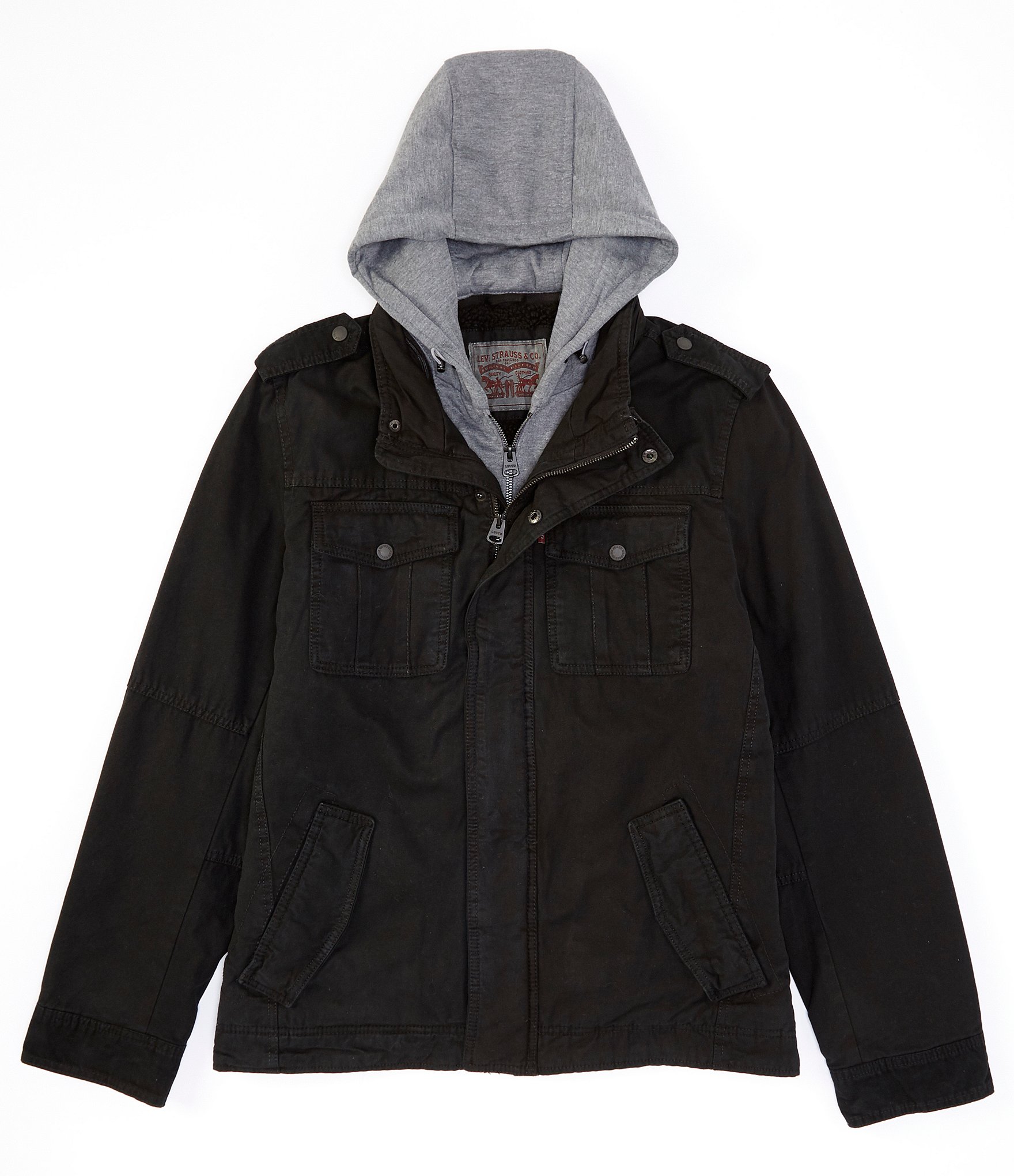 Levi's® Twill Hooded Military Trucker Jacket
