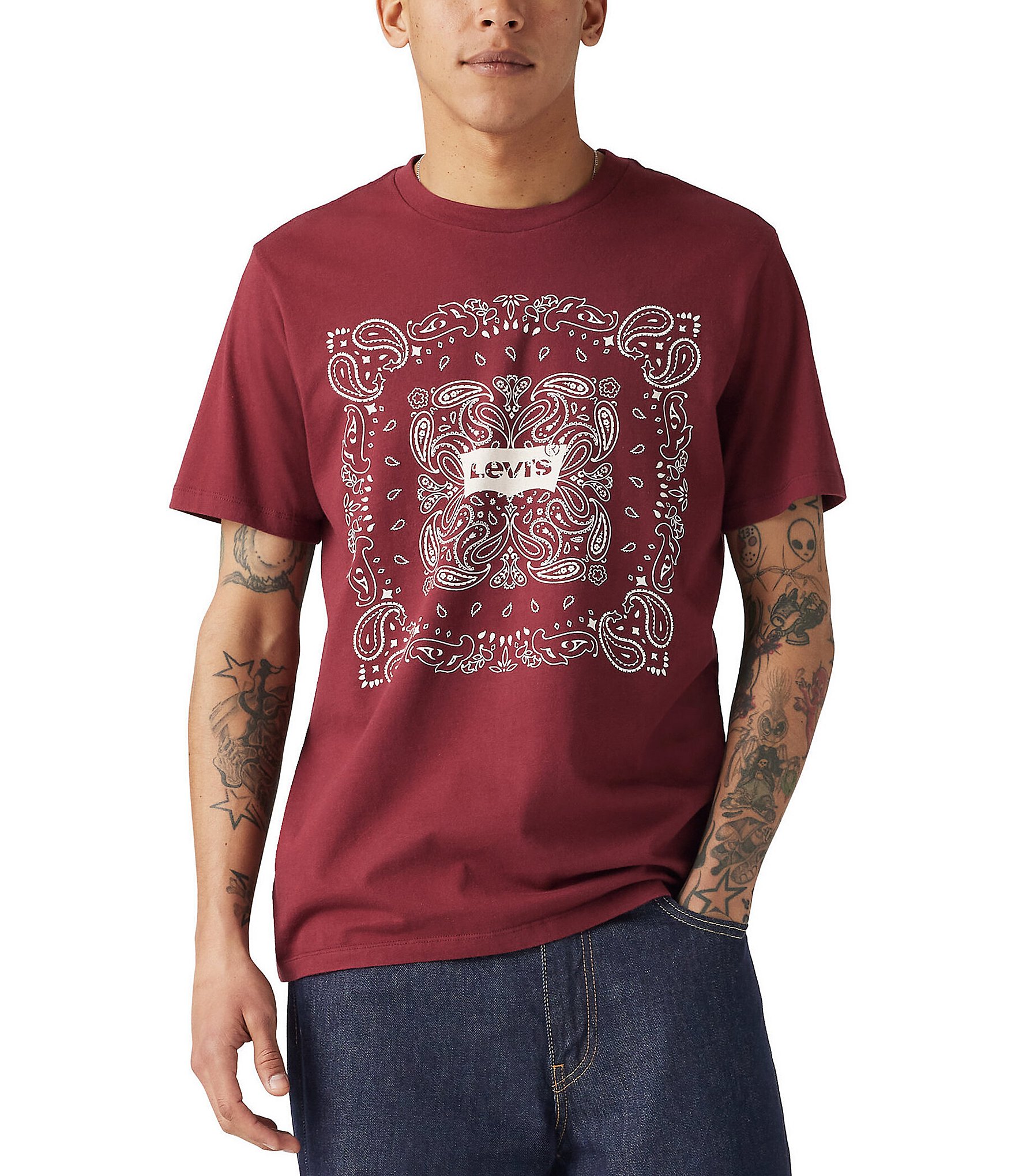 Levi's®Short Sleeve Headline Bandana Print Graphic T-Shirt