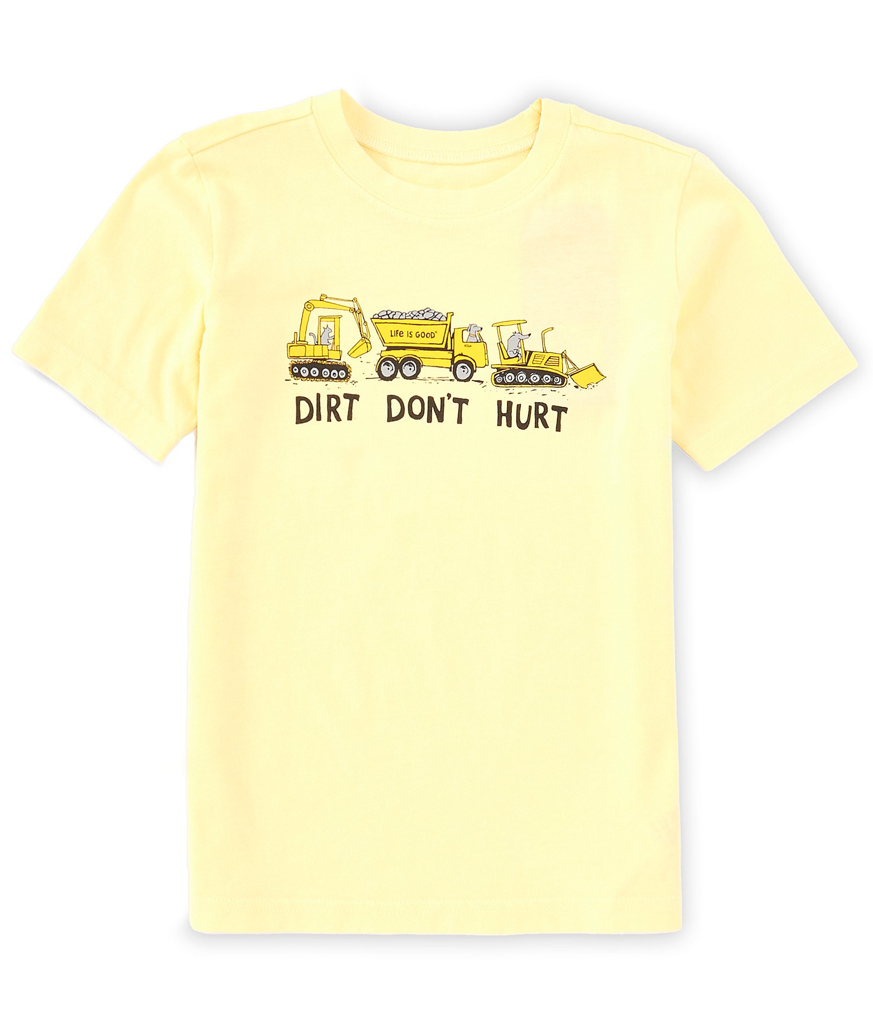 Life is Good Big Boys 8-20 Short-Sleeve Dirt Don't Hurt T-Shirt