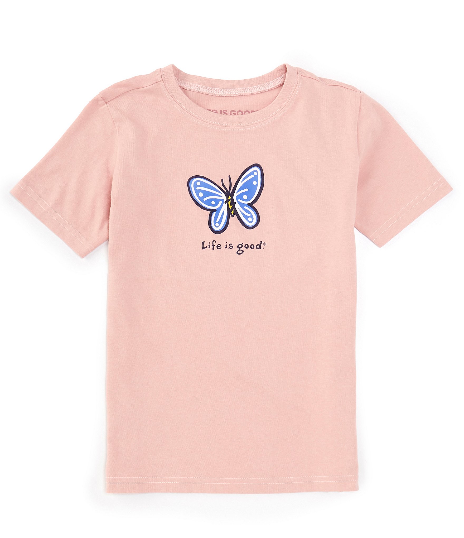 Life Is Good Big Girls 7-16 Short-Sleeve Butterfly Graphic Print T ...