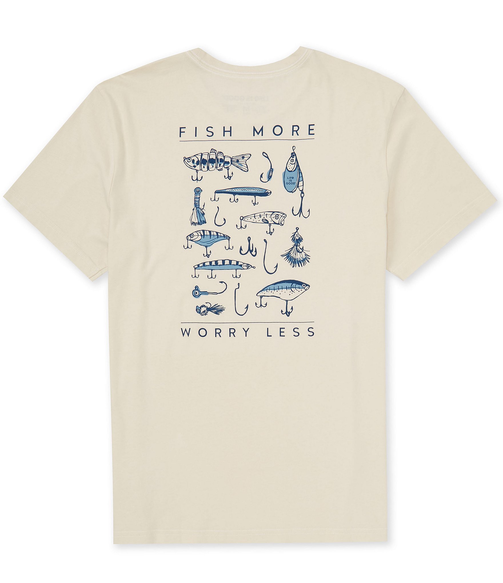 Life is Good Short Sleeve Fish More Worry Less Crusher-Lite™ T