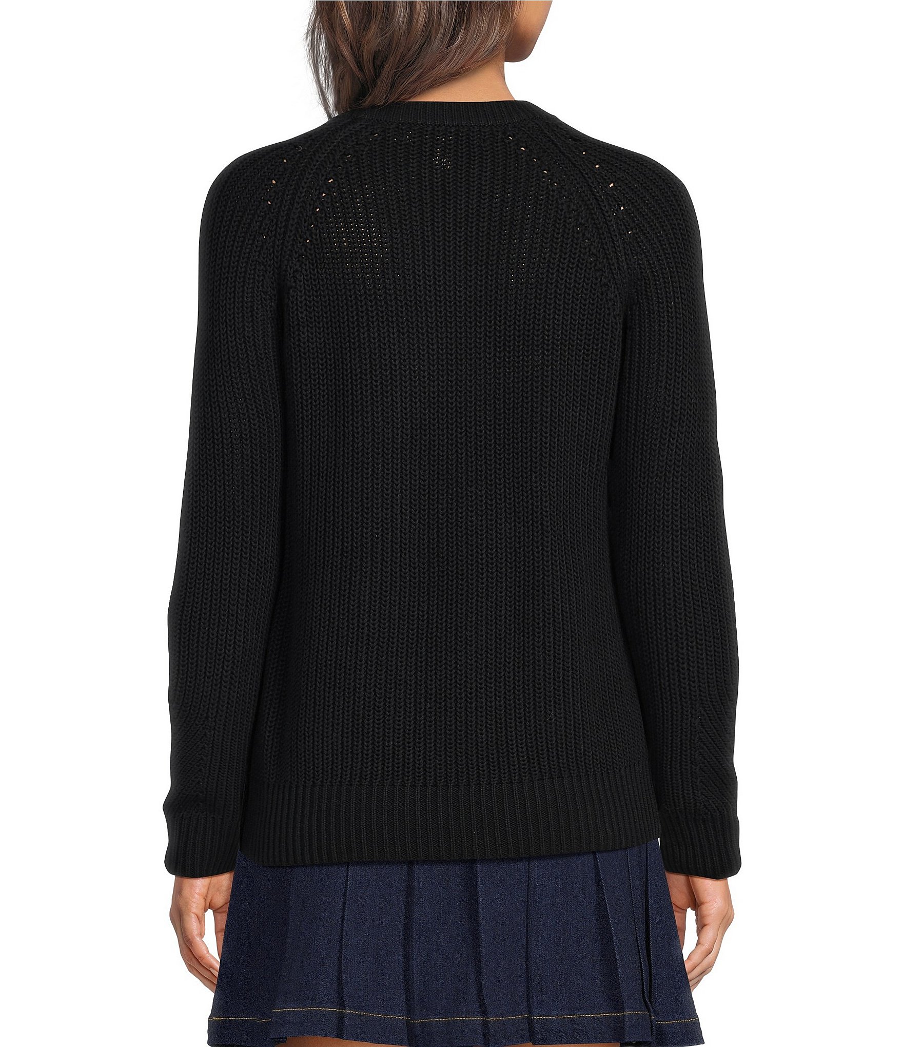 Lilly Pulitzer Belgrave Ribbed Crew Neck Long Raglan Sleeve Sweater