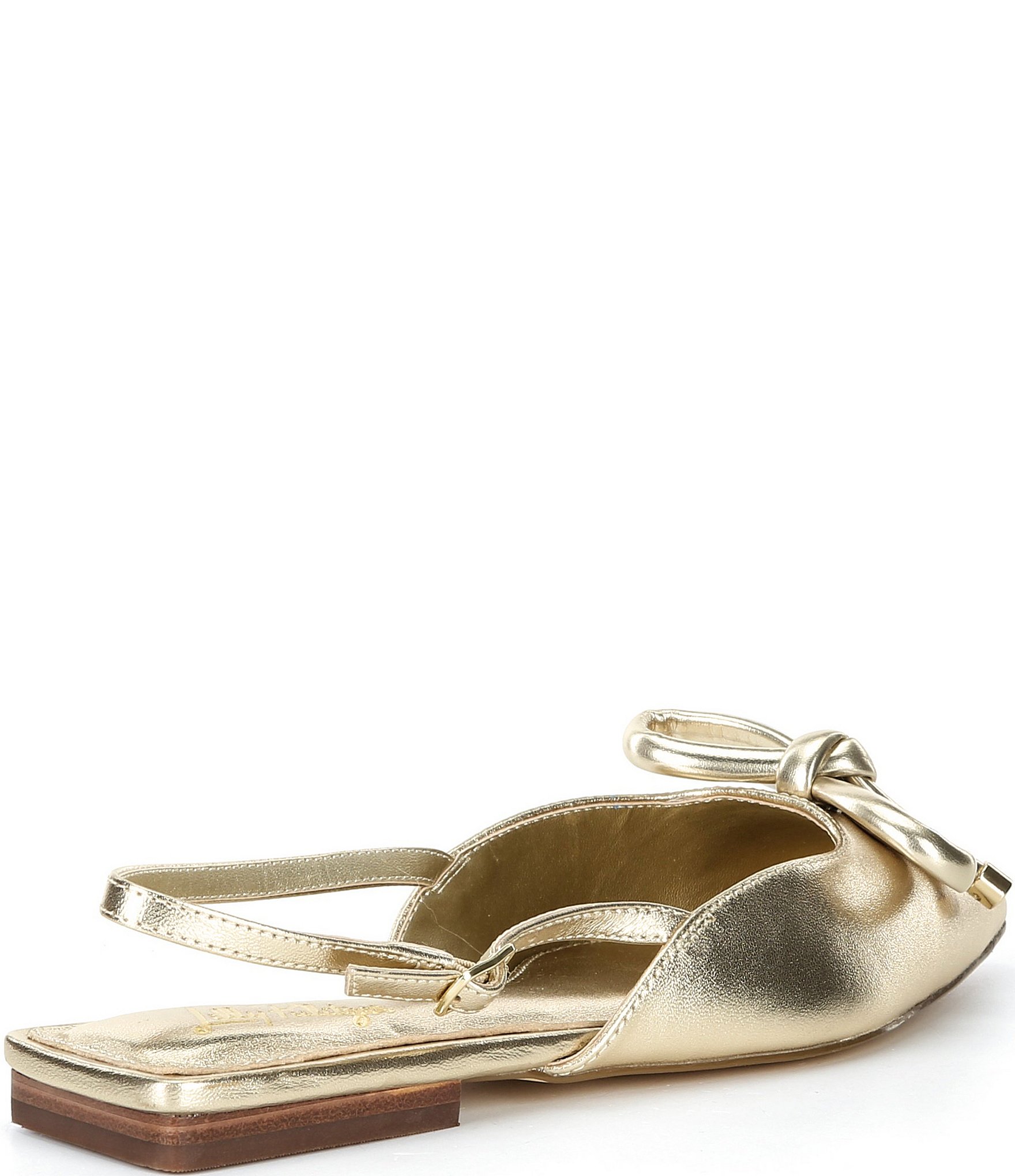 Lilly Pulitzer Brit Leather Bow Slingback Flats