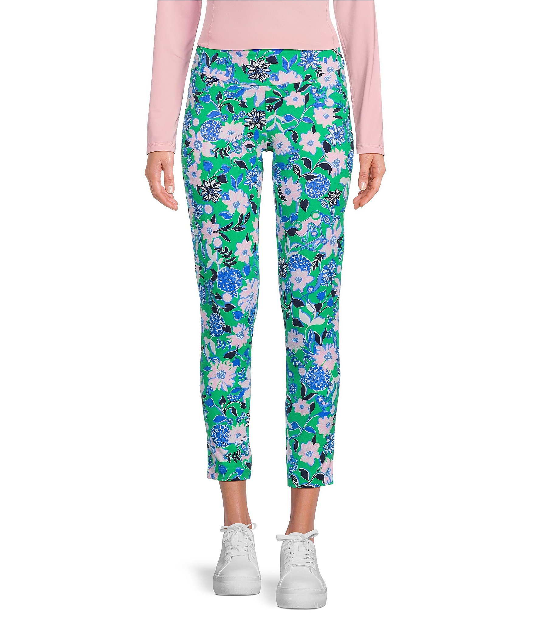 Lilly Pulitzer Corso Stretch Woven Twill Luxletic Floral Pull-On Golf Pant