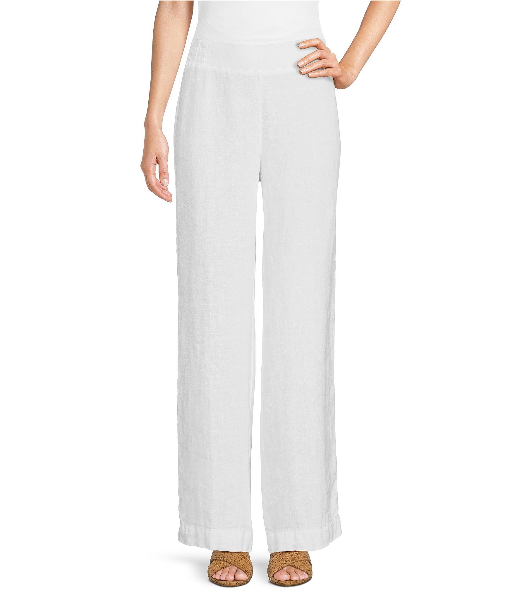 Lilly Pulitzer Deri Linen Mid Rise Wide-Leg Palazzo Pants | Dillard's