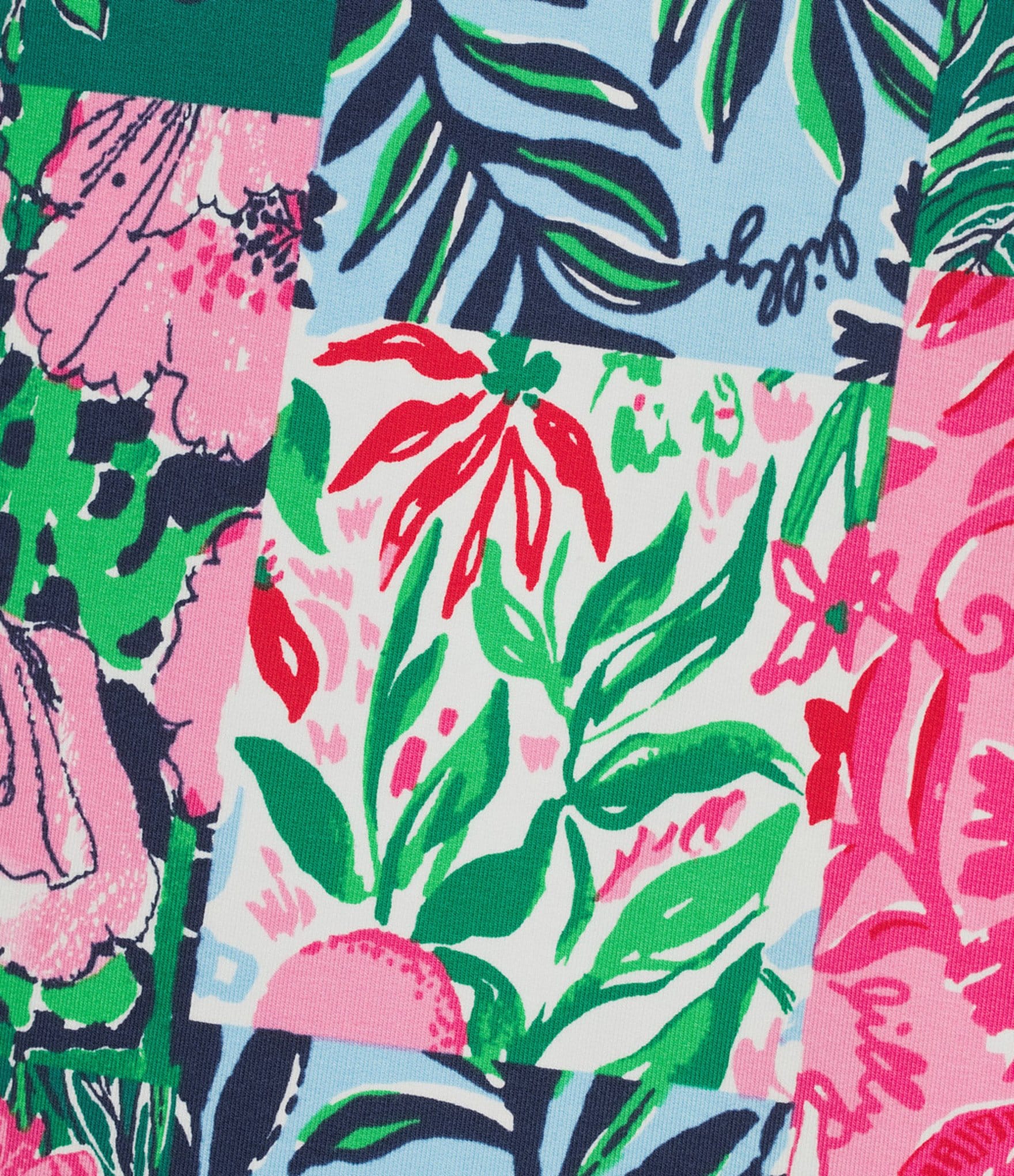 Lilly Pulitzer Elani UPF 50+ Party Punch Patch Print Point Collar Long Sleeve Pullover