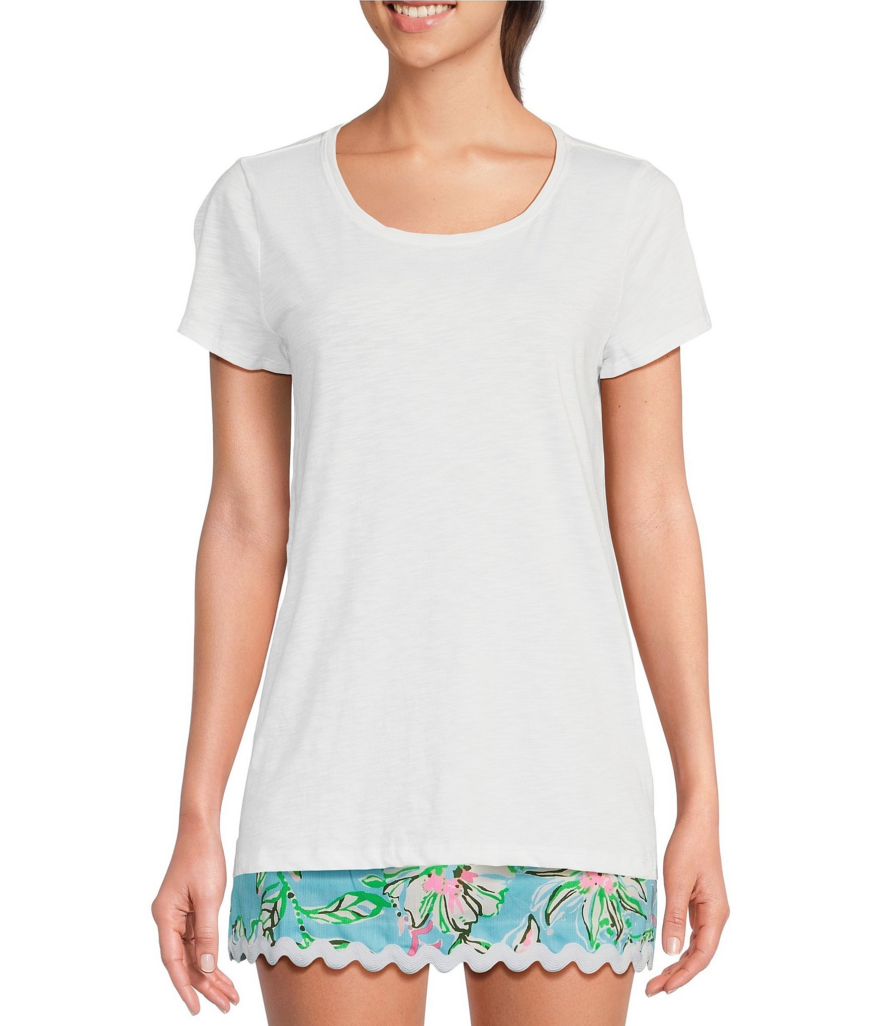 Lilly Pulitzer Etta Knit Scoop Neck Short Sleeve Tee