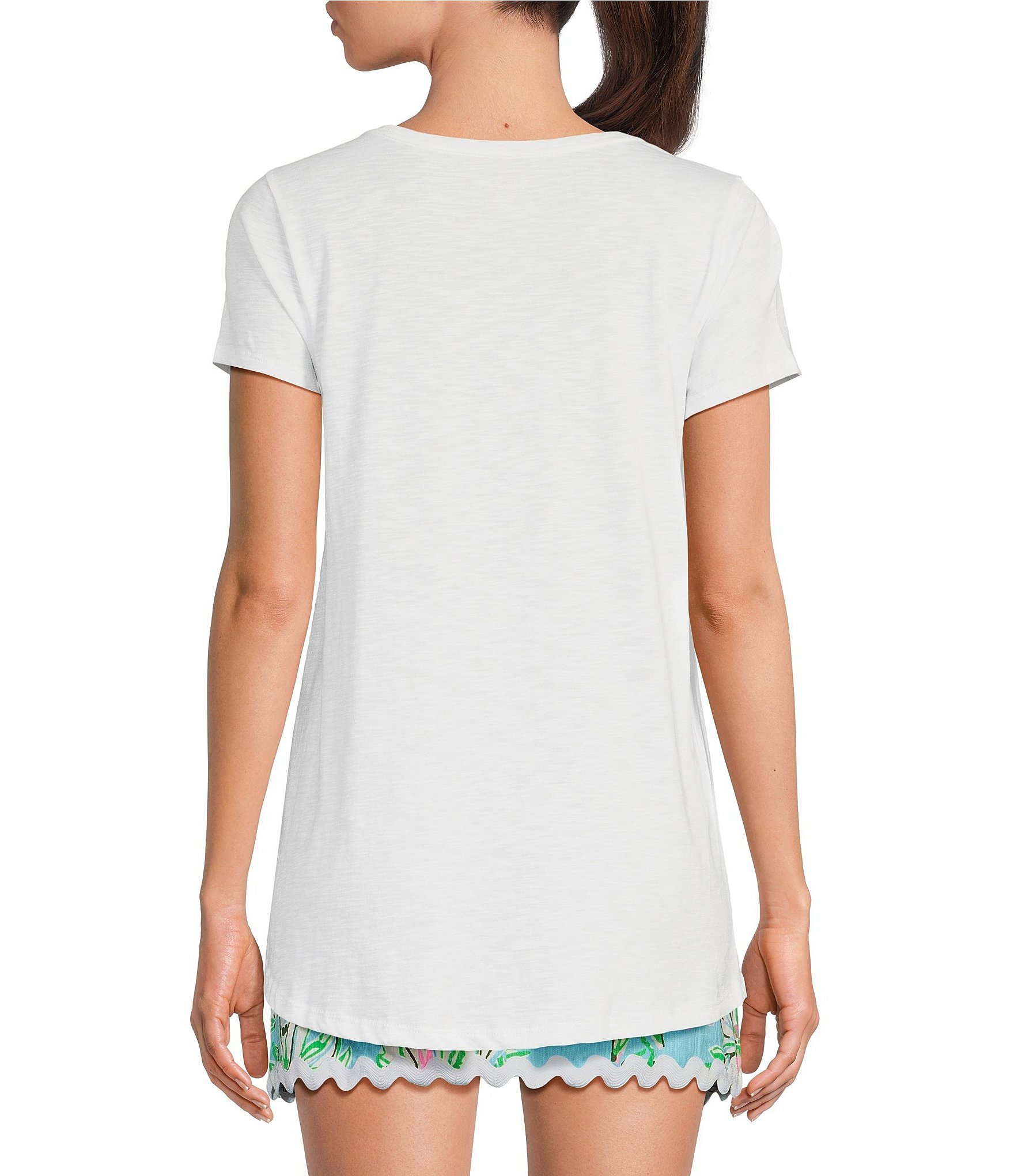 Lilly Pulitzer Etta Knit Scoop Neck Short Sleeve Tee