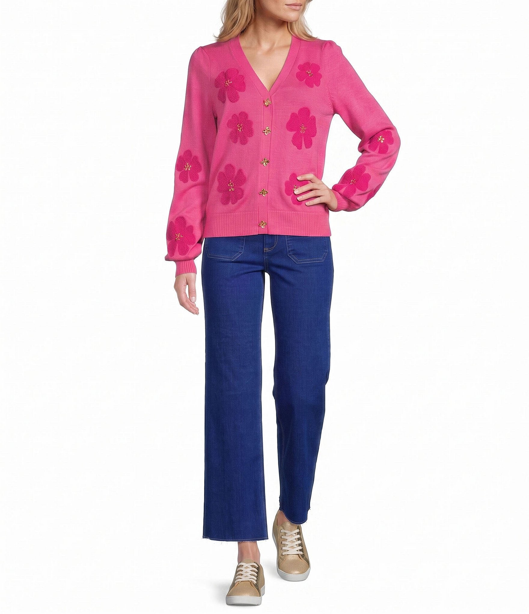 Lilly Pulitzer Harleen High Rise Stretch Denim Cropped Jeans