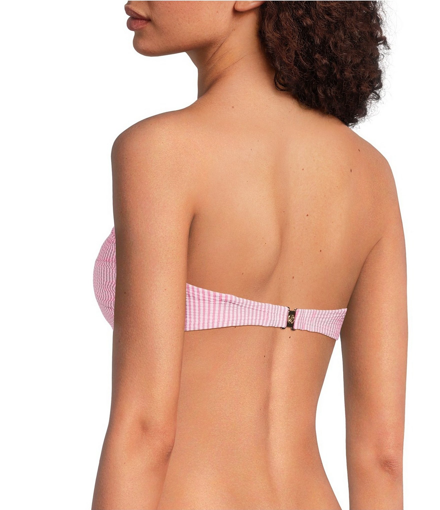 Lilly Pulitzer Katara Seersucker Stripe Bandeau Swim Top