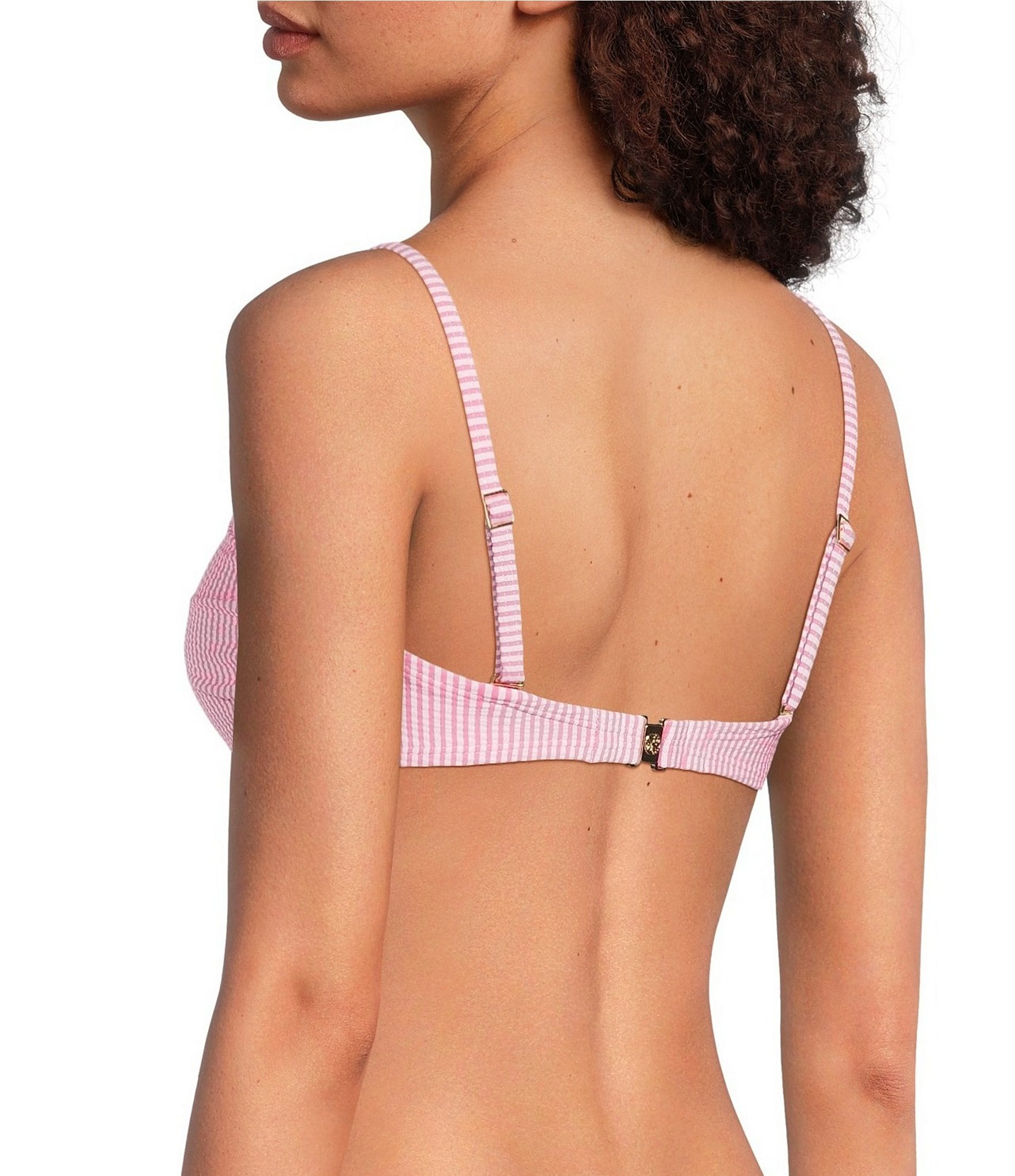 Lilly Pulitzer Katara Seersucker Stripe Bandeau Swim Top