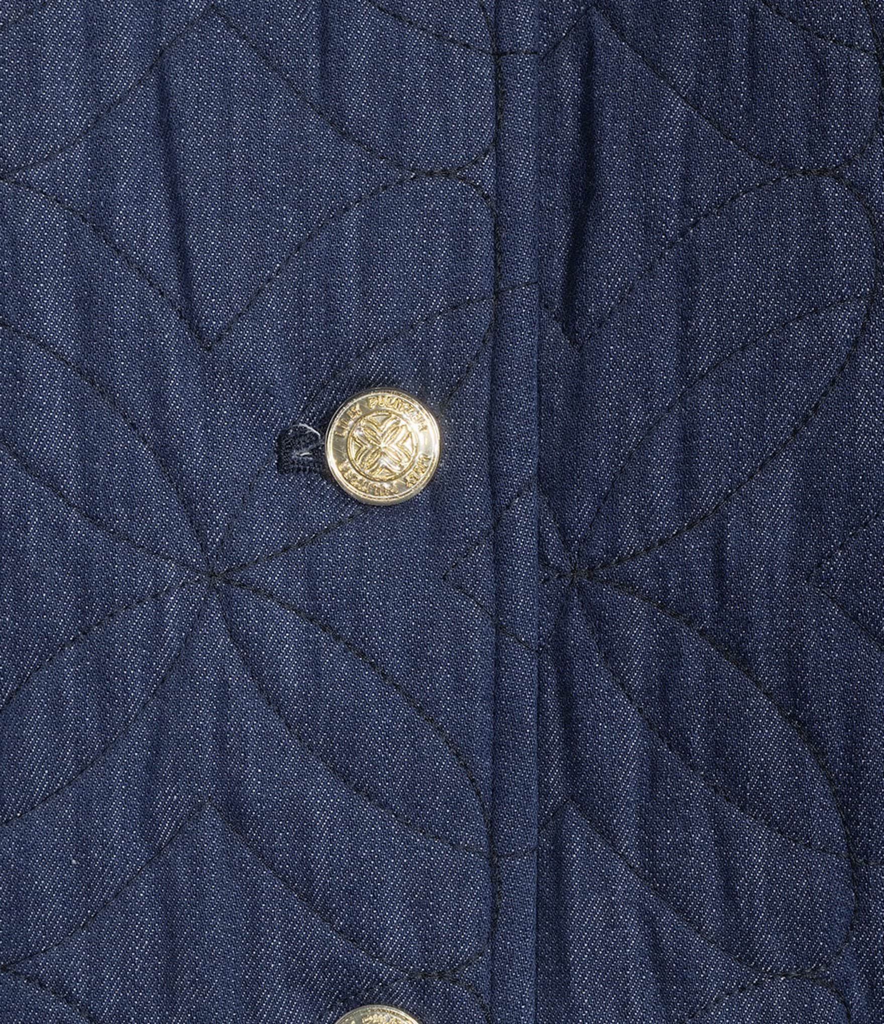Lilly Pulitzer Peyser Butterfly Quilted Point Collar Long Sleeve Button-Front Denim Jacket