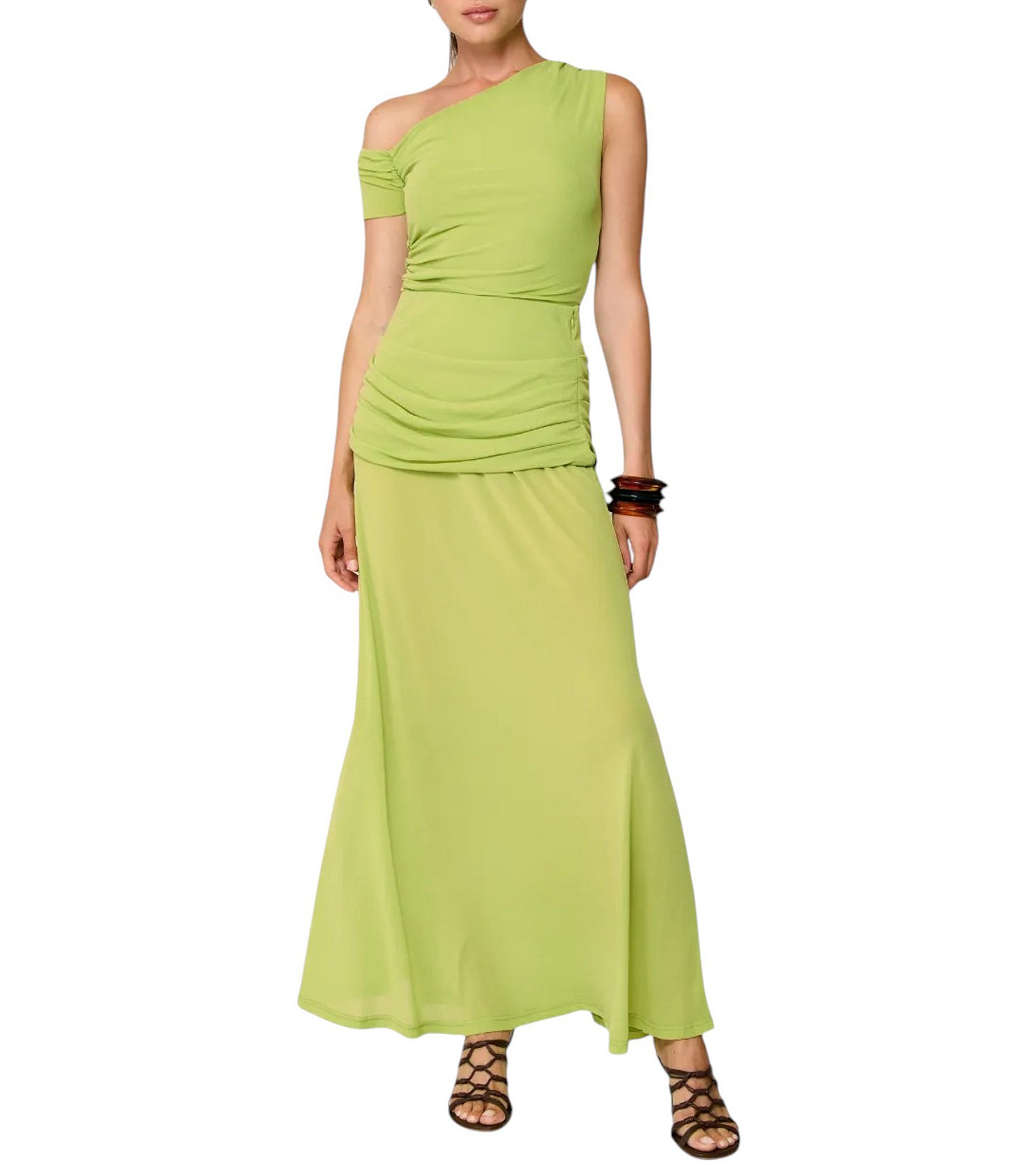 Line and Dot Divya Coordinating Mesh Maxi Skirt